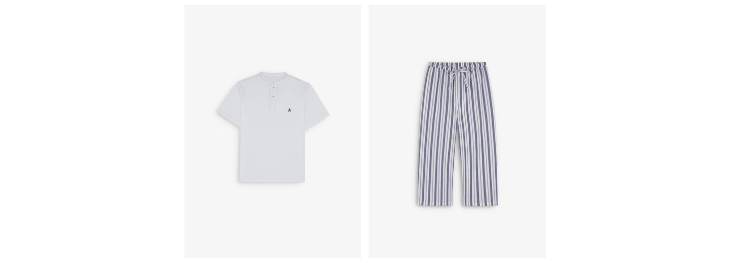 PYJAMA DÉTAIL PANTALON RAYURES