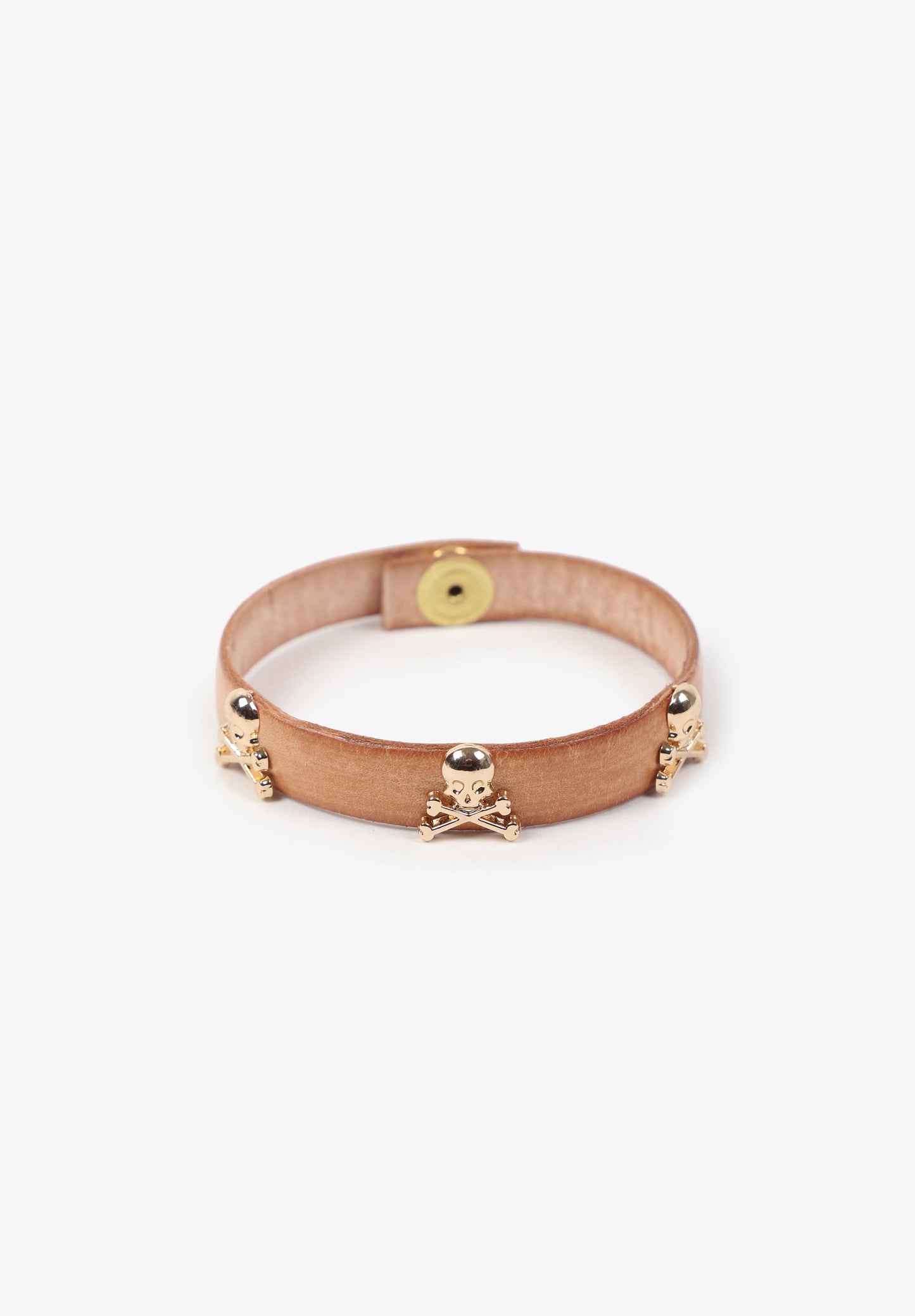 BRACELET CUIR SKULLS