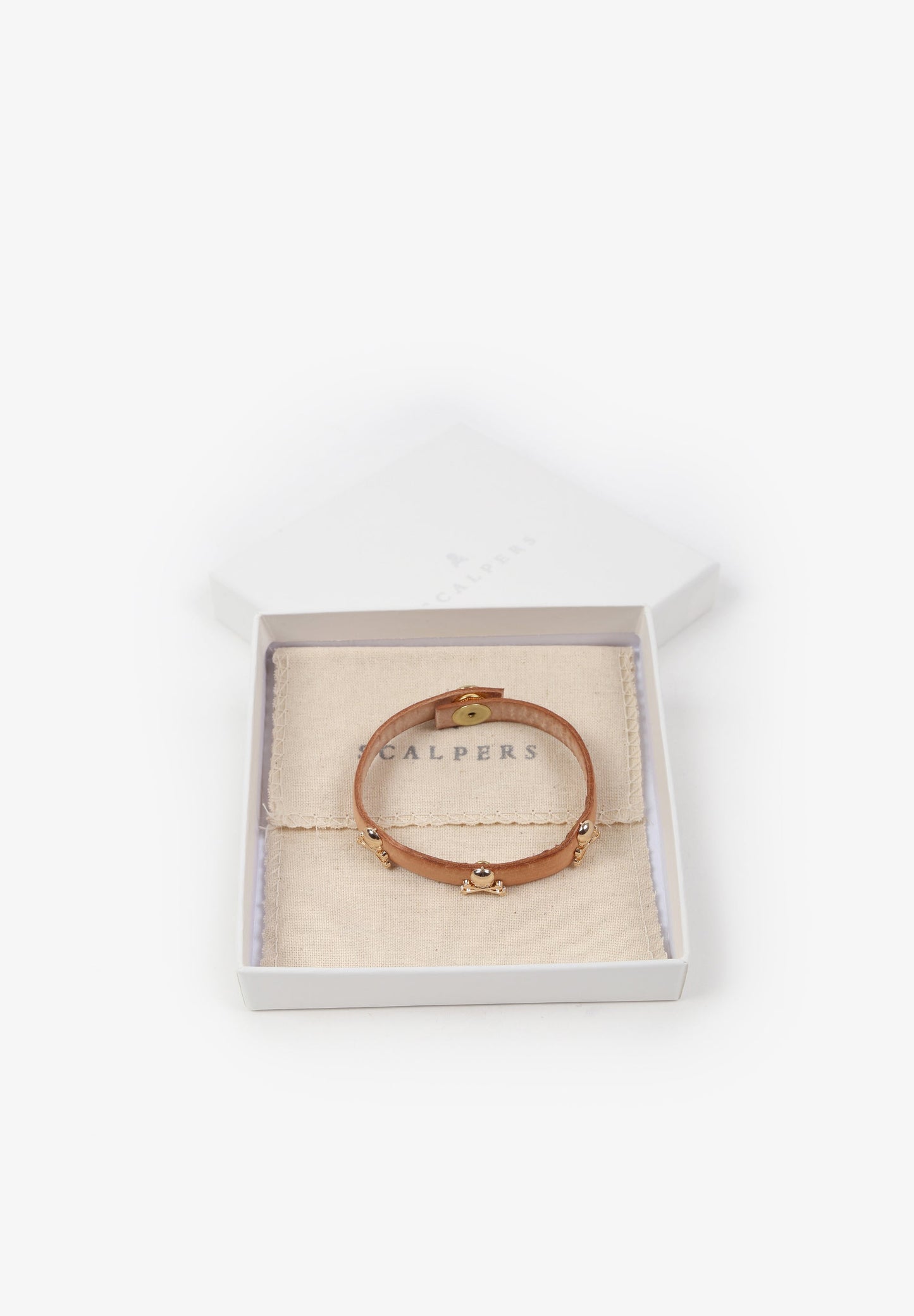BRACELET CUIR SKULLS