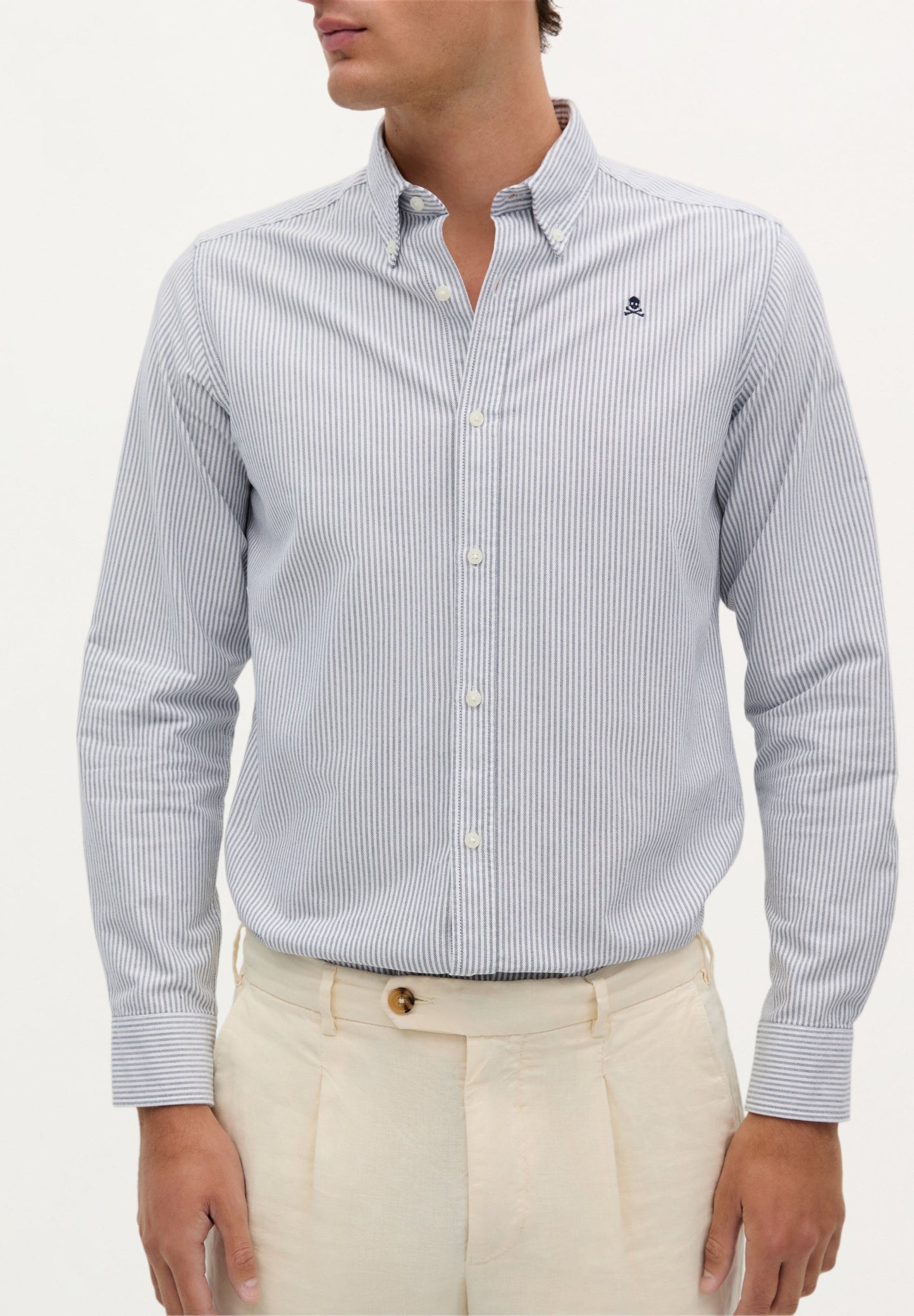 CHEMISE OXFORD SKULL CONTRASTANT