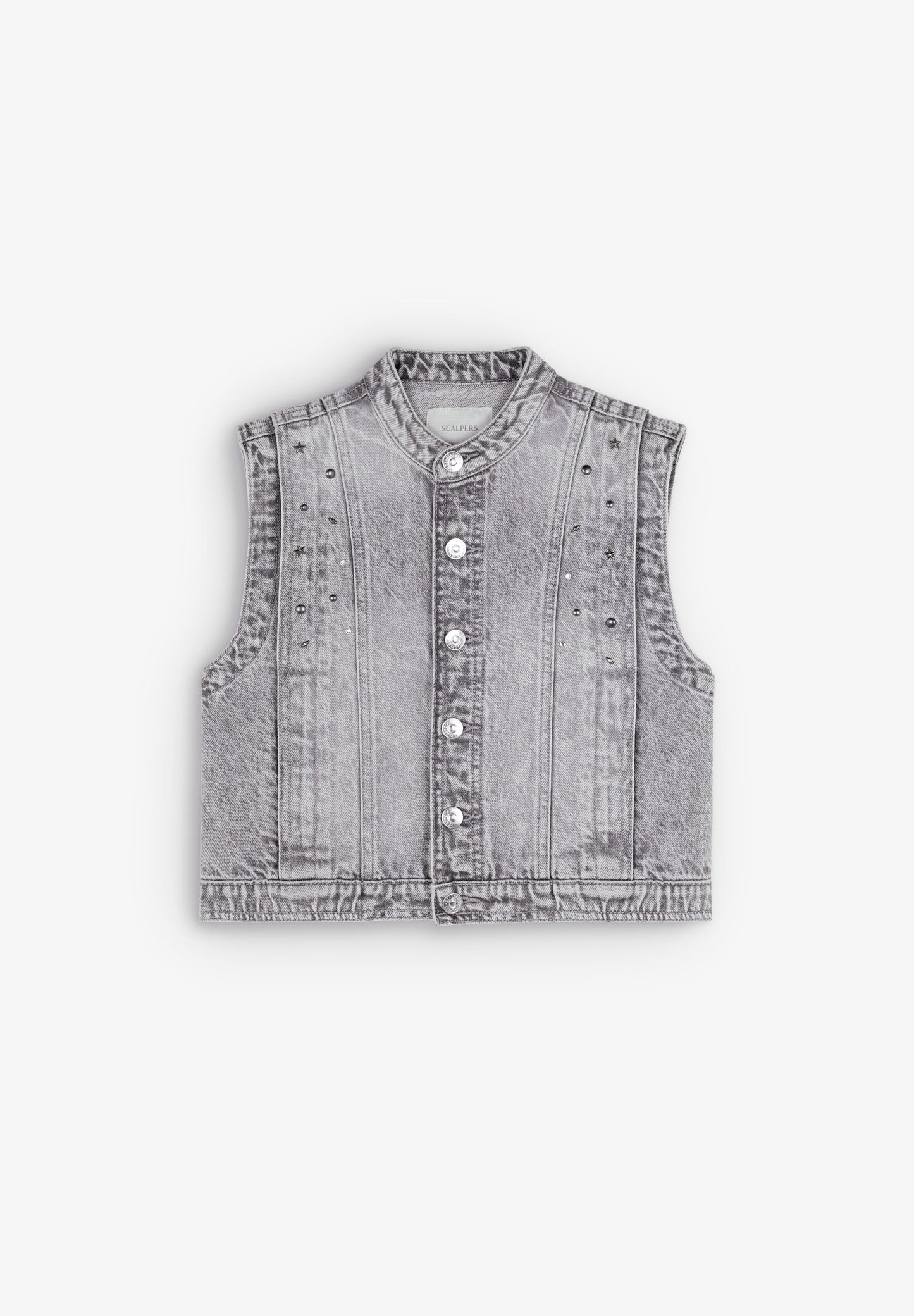 VESTE SANS MANCHES DENIM CLOUS