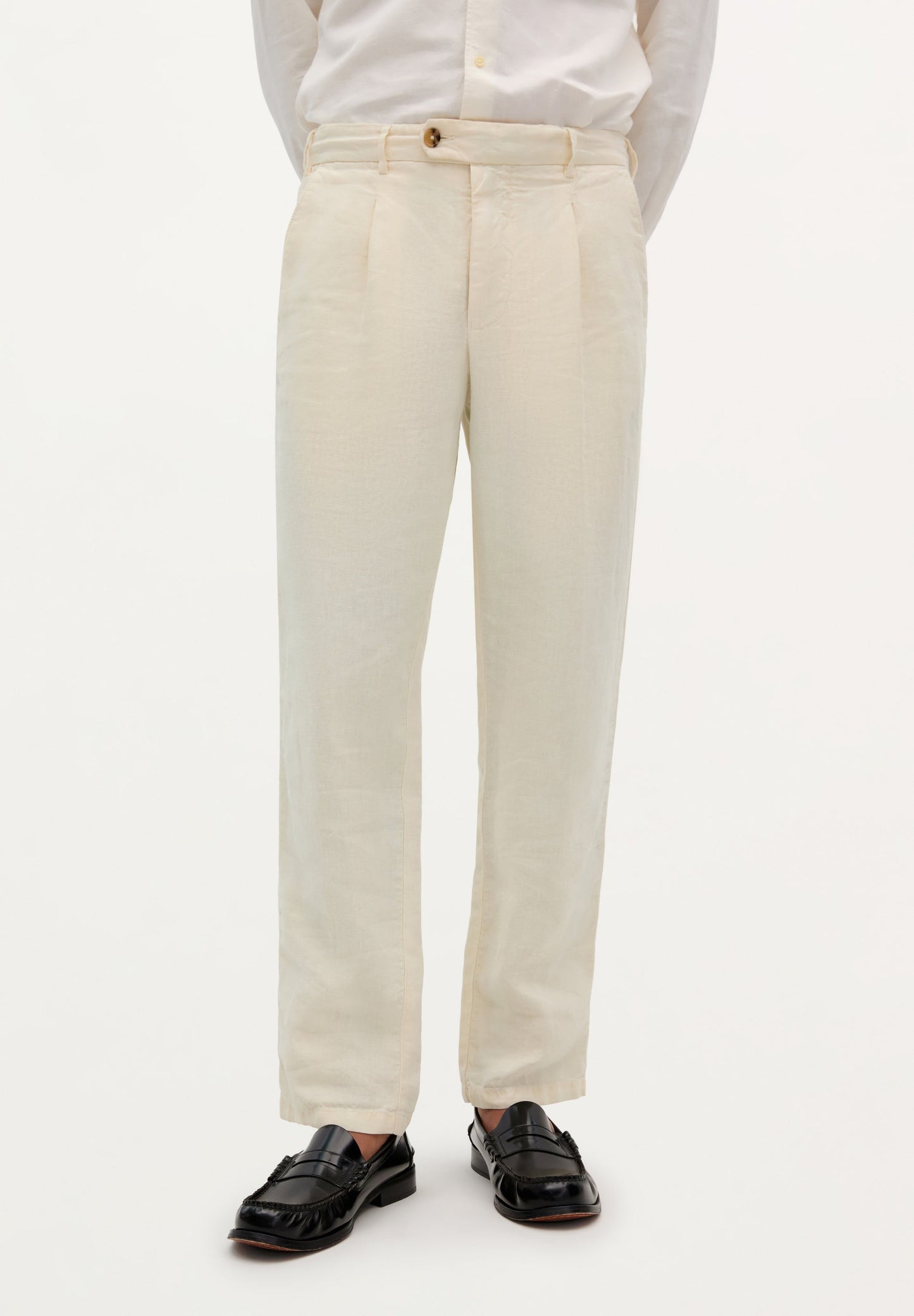 PANTALON À PINCES LIN