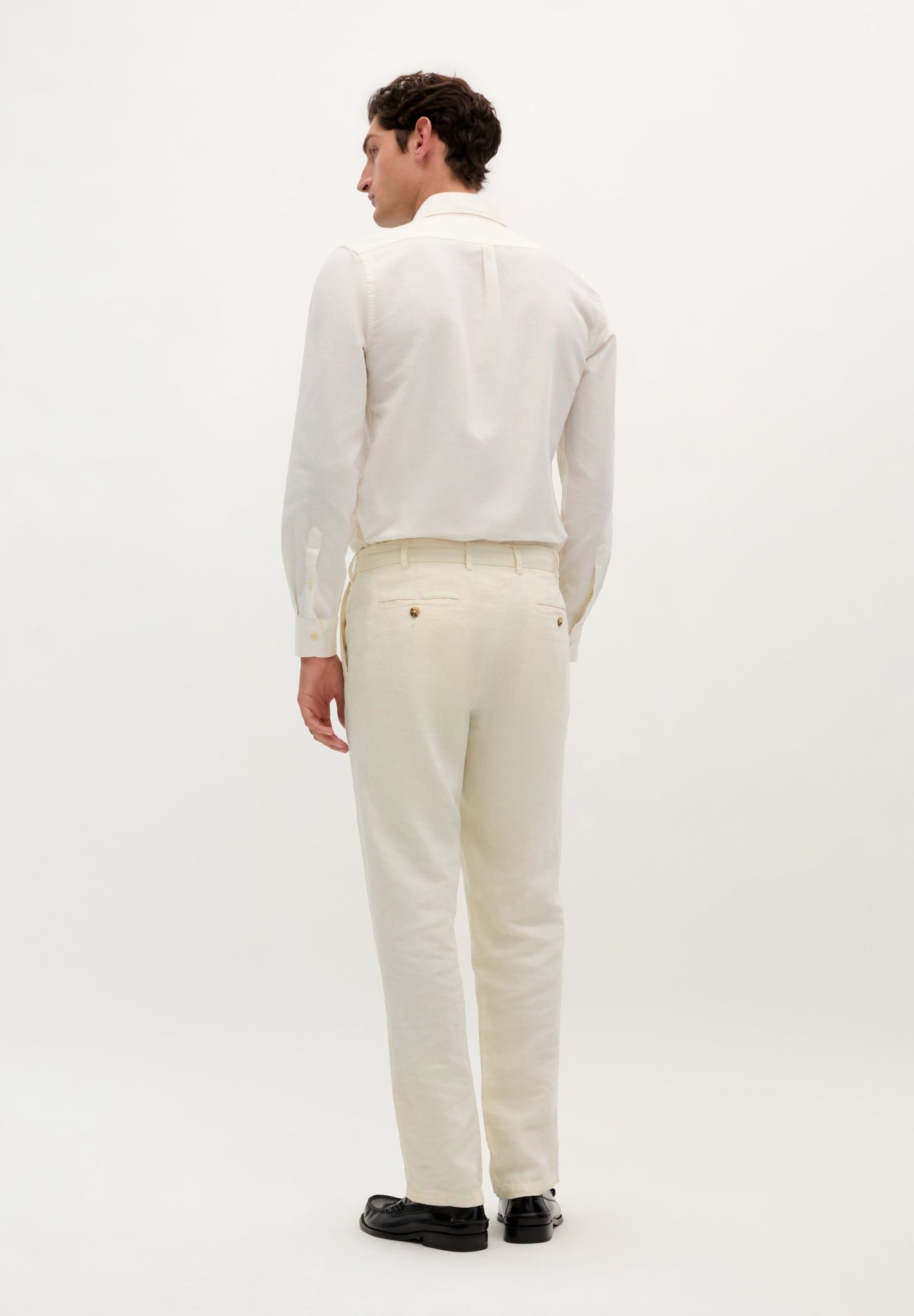 PANTALON À PINCES LIN