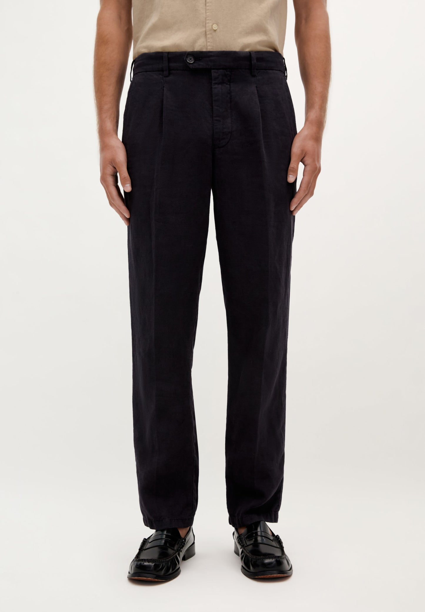 PANTALON À PINCES LIN