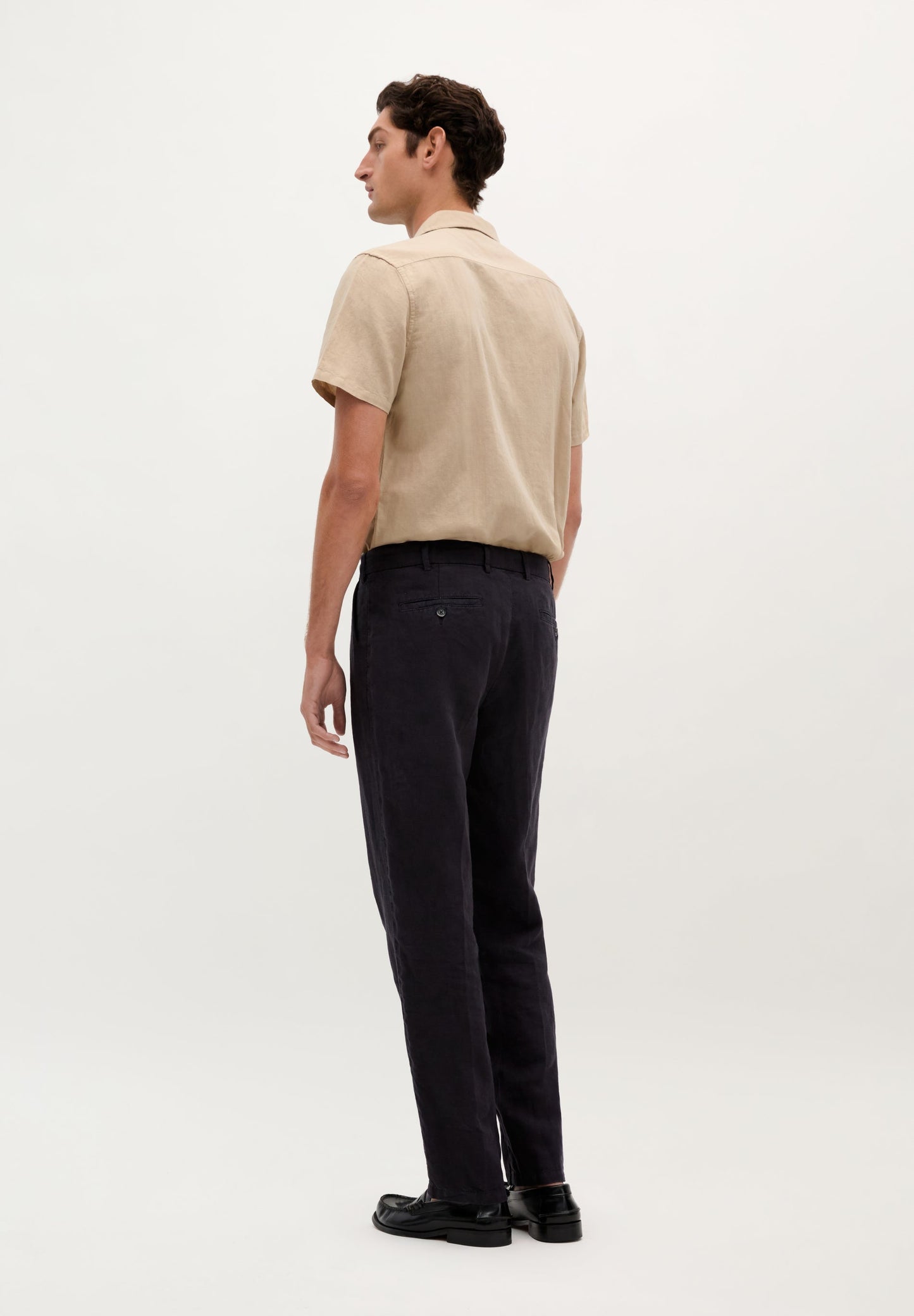 PANTALON À PINCES LIN