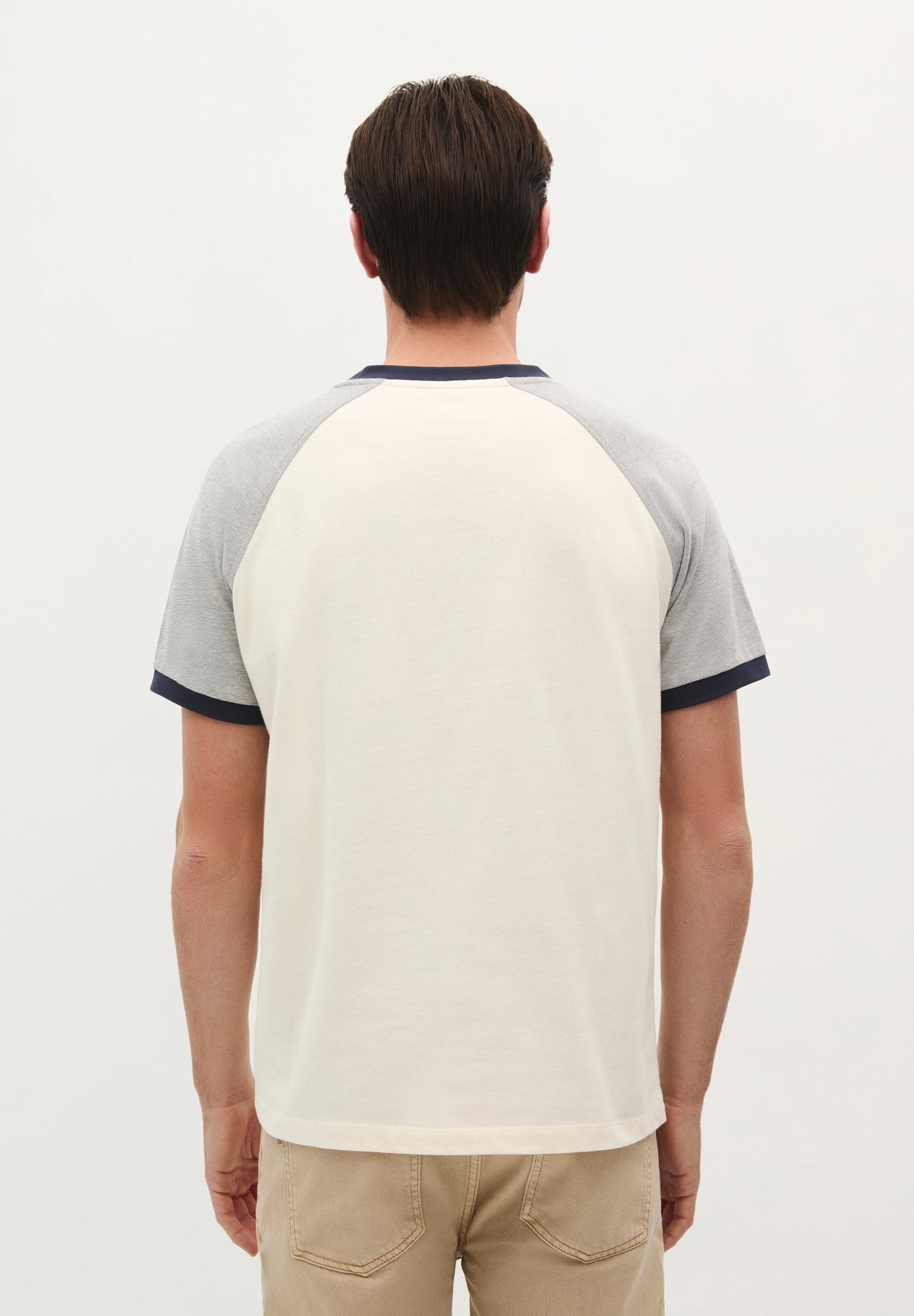 T-SHIRT BORD-CÔTES CONTRASTANT