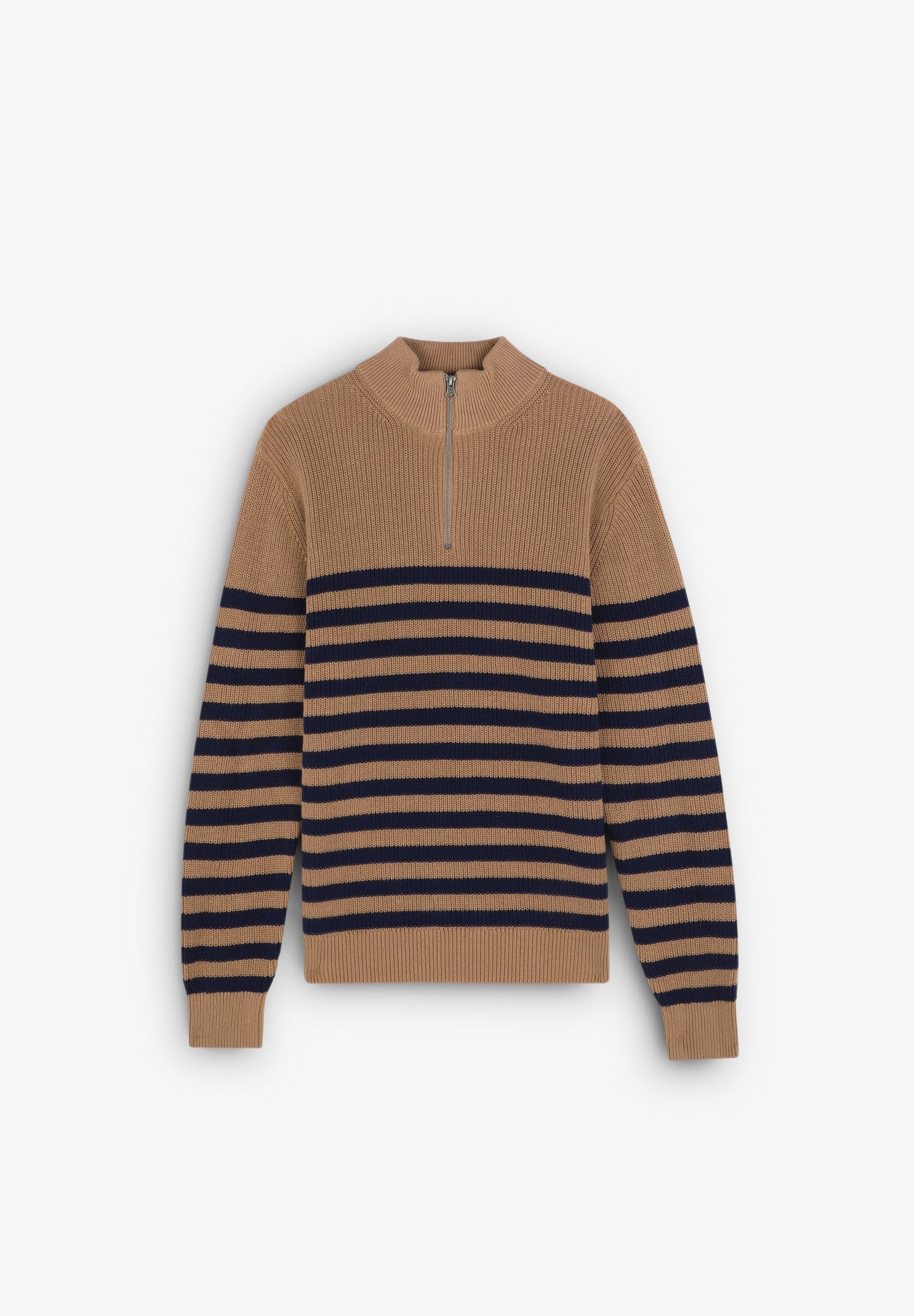 PULL RAYURES CÔTELÉ FERMETURE ÉCLAIR