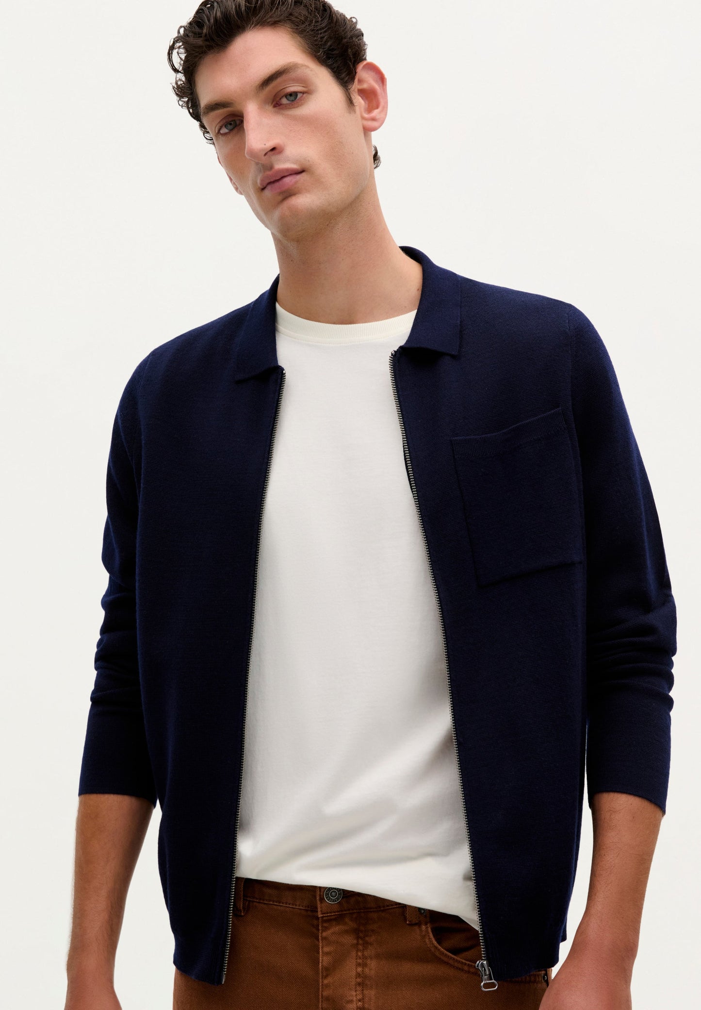 CARDIGAN EN MAILLE FERMETURE ÉCLAIR PREMIUM