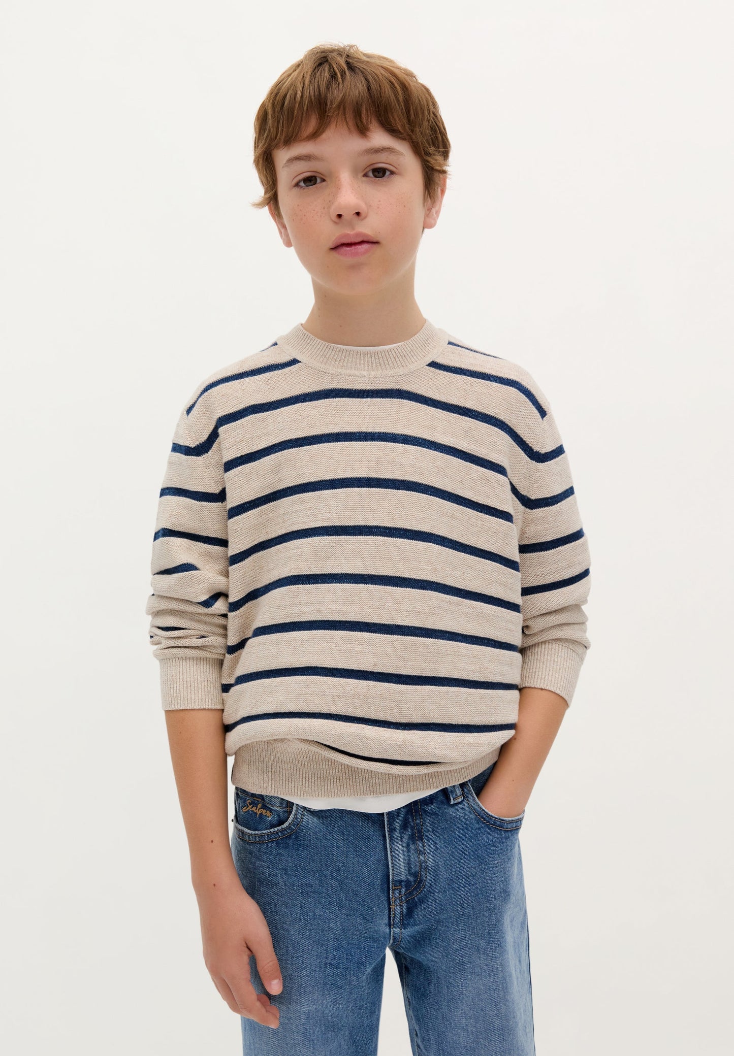 PULL RAYURES COL ROND