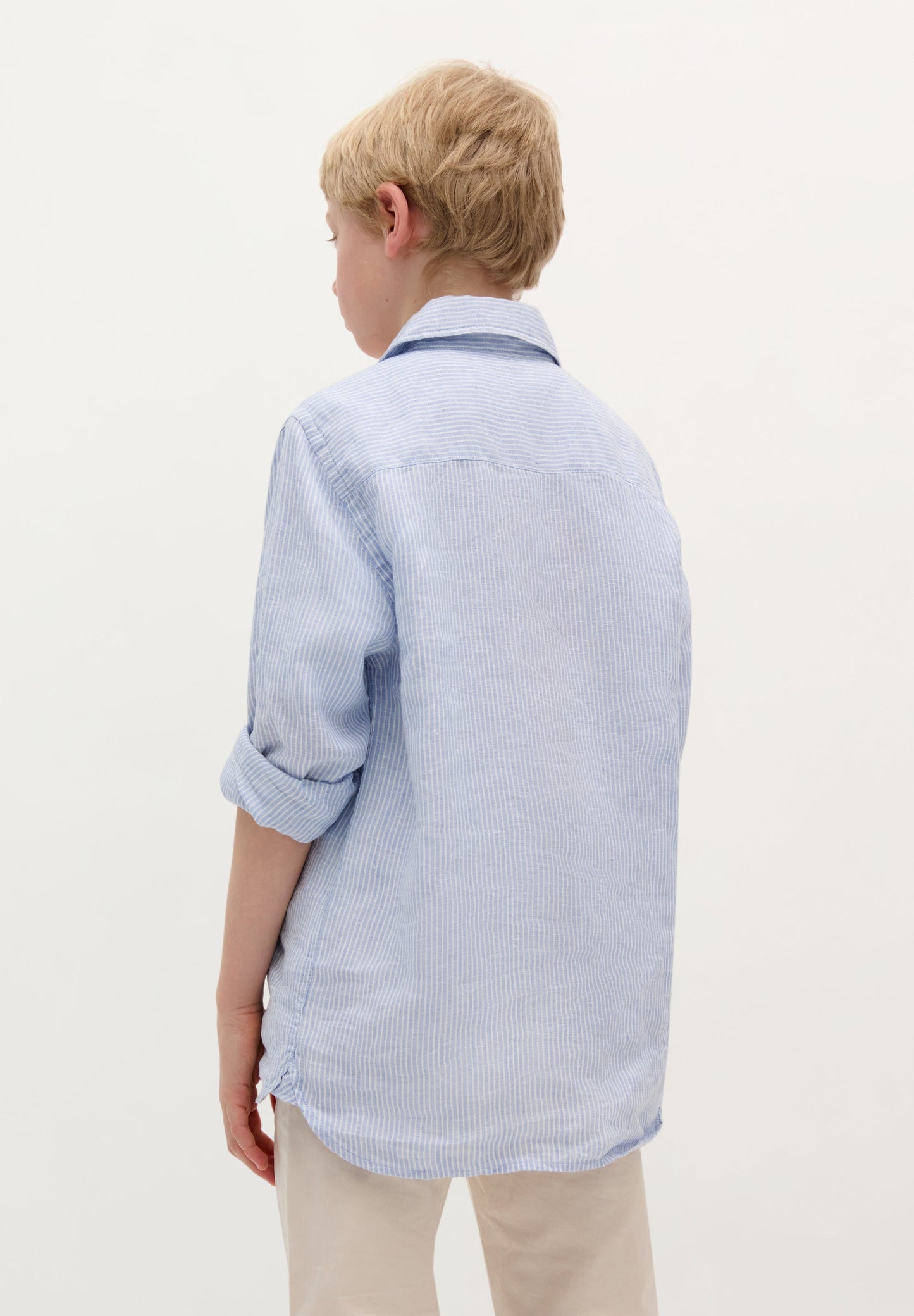 CHEMISE LIN RAYURES SKULL