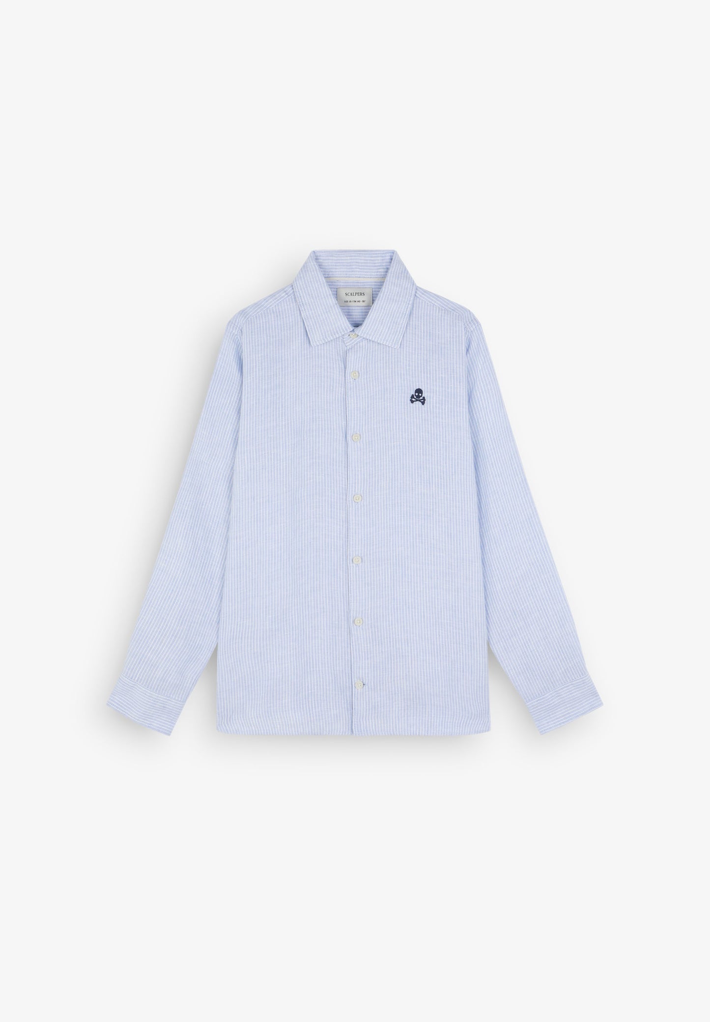 CHEMISE LIN RAYURES SKULL