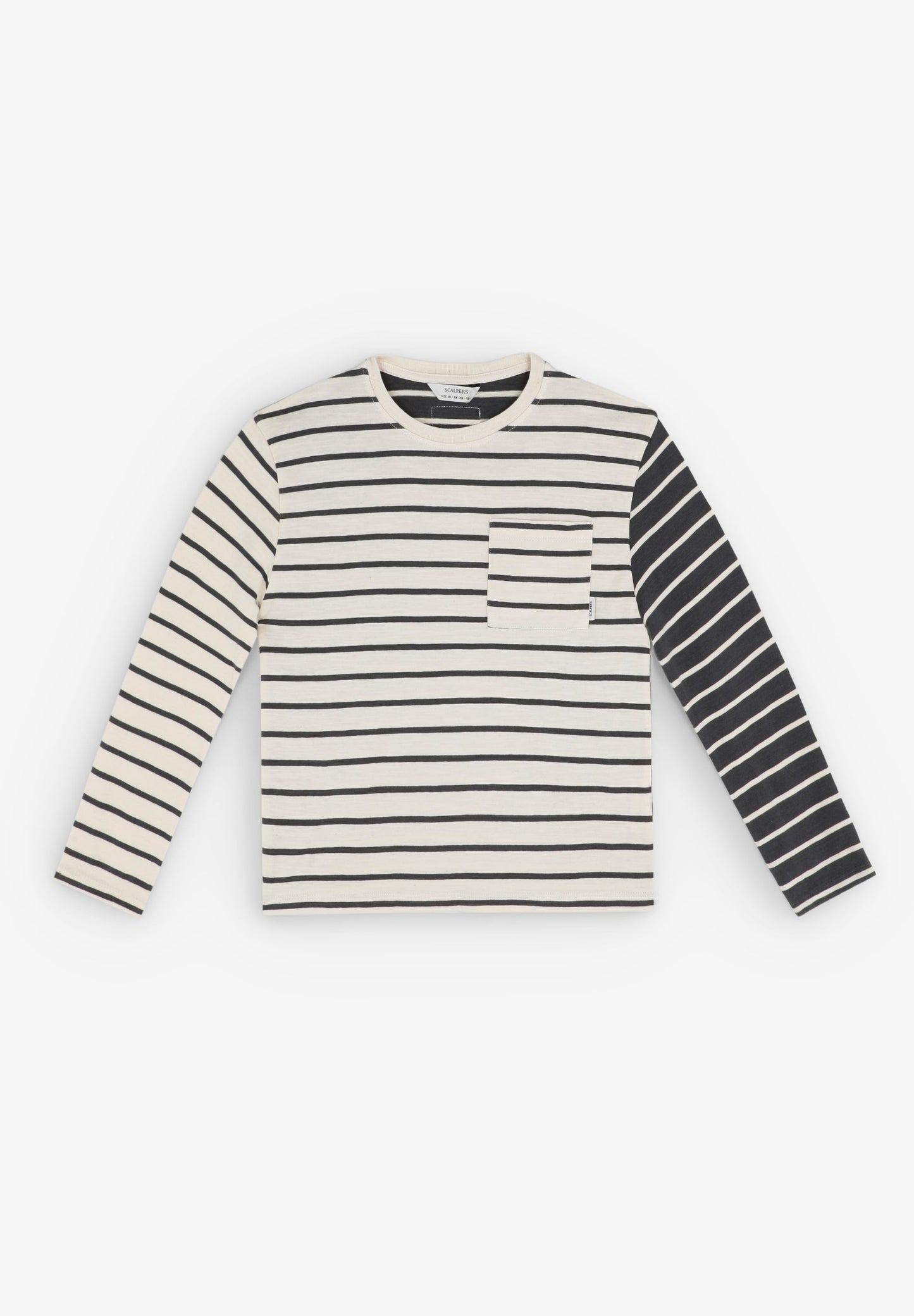 T-SHIRT RAYURES CONTRASTANTES POCHE