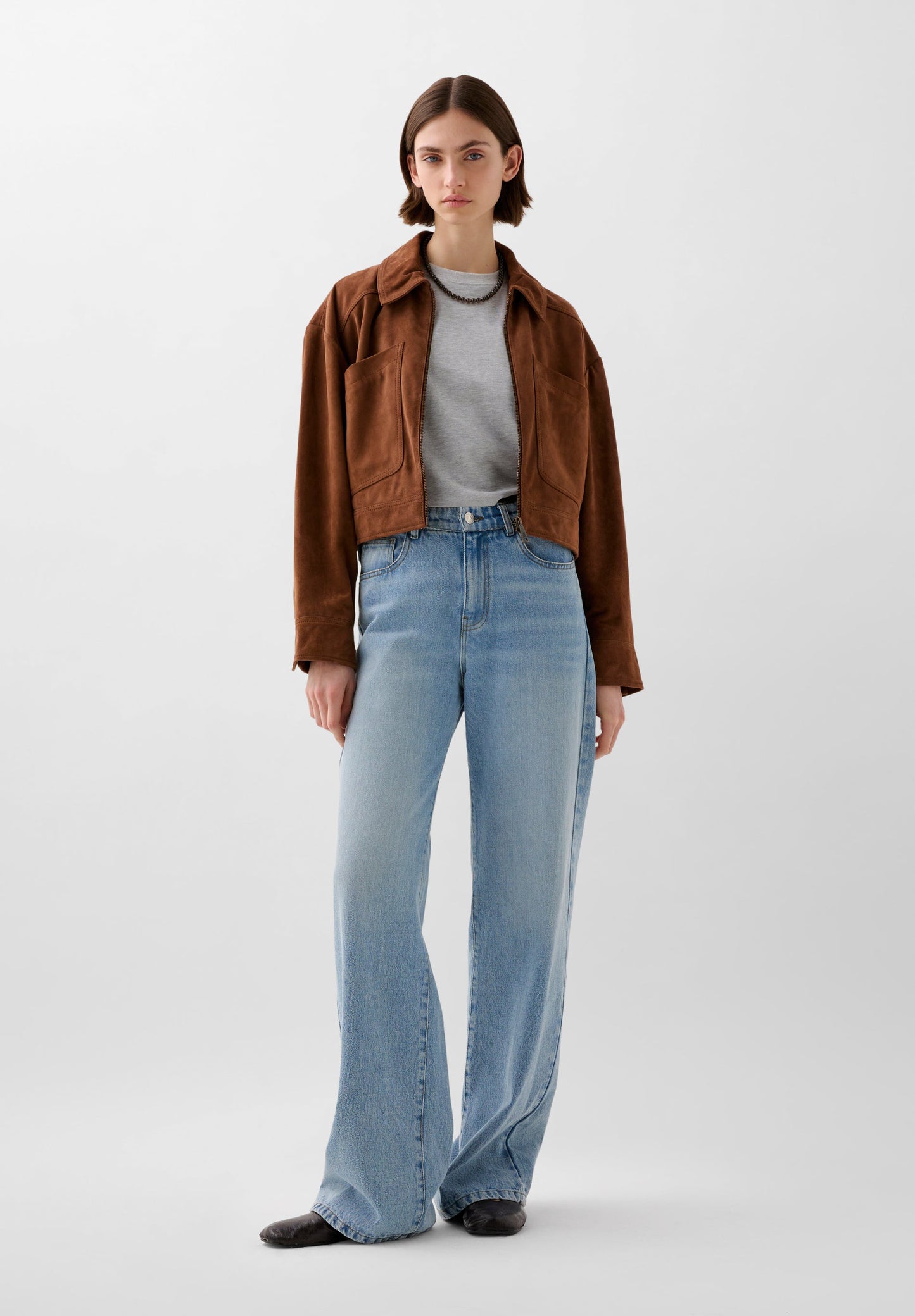 VESTE CROPPED DAIM