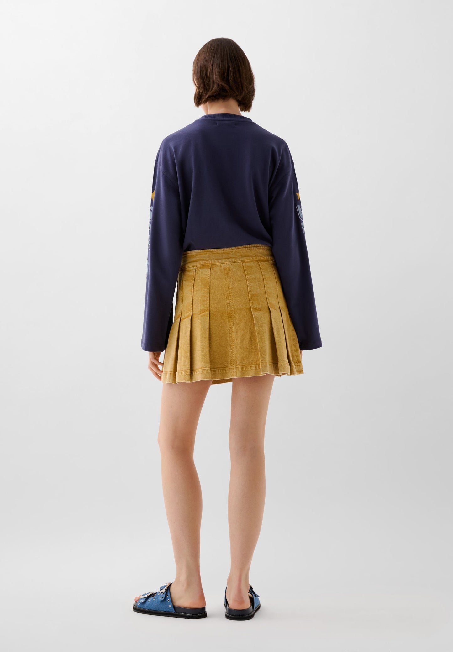 SCWASHED MINI DENIM SKIRT
