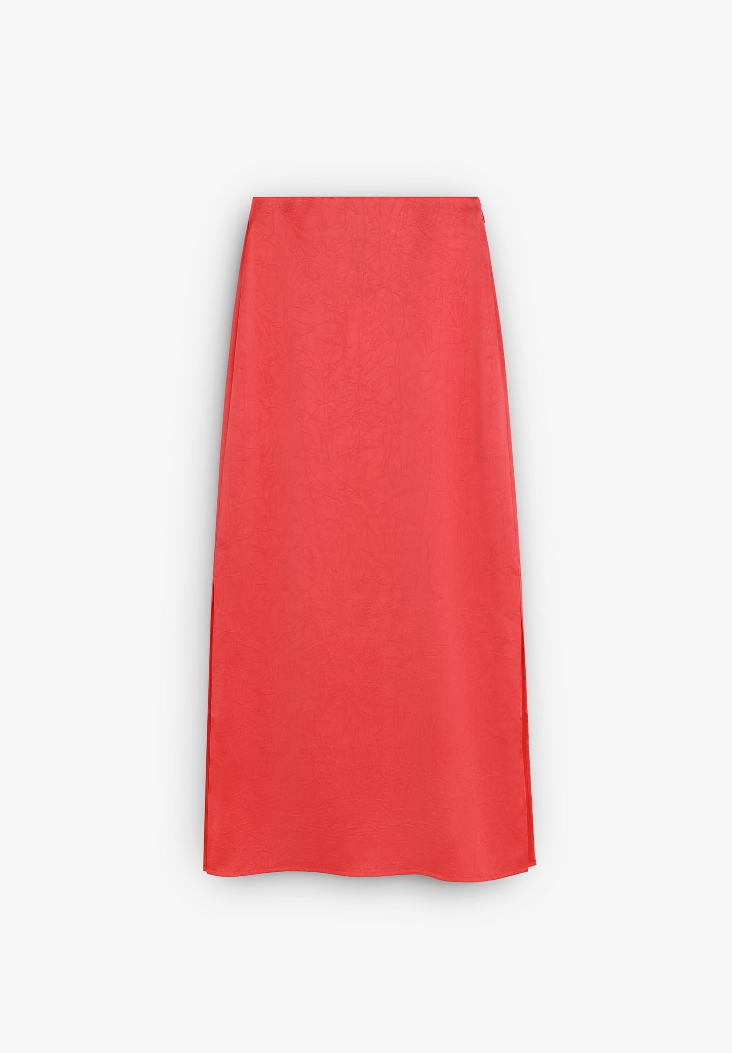 JUPE MIDI FLUIDE TEXTURÉE