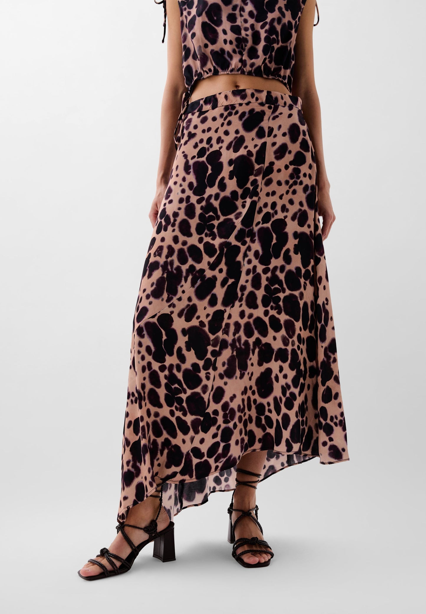 JUPE MIDI IMPRIMÉ MOTIF ANIMAL