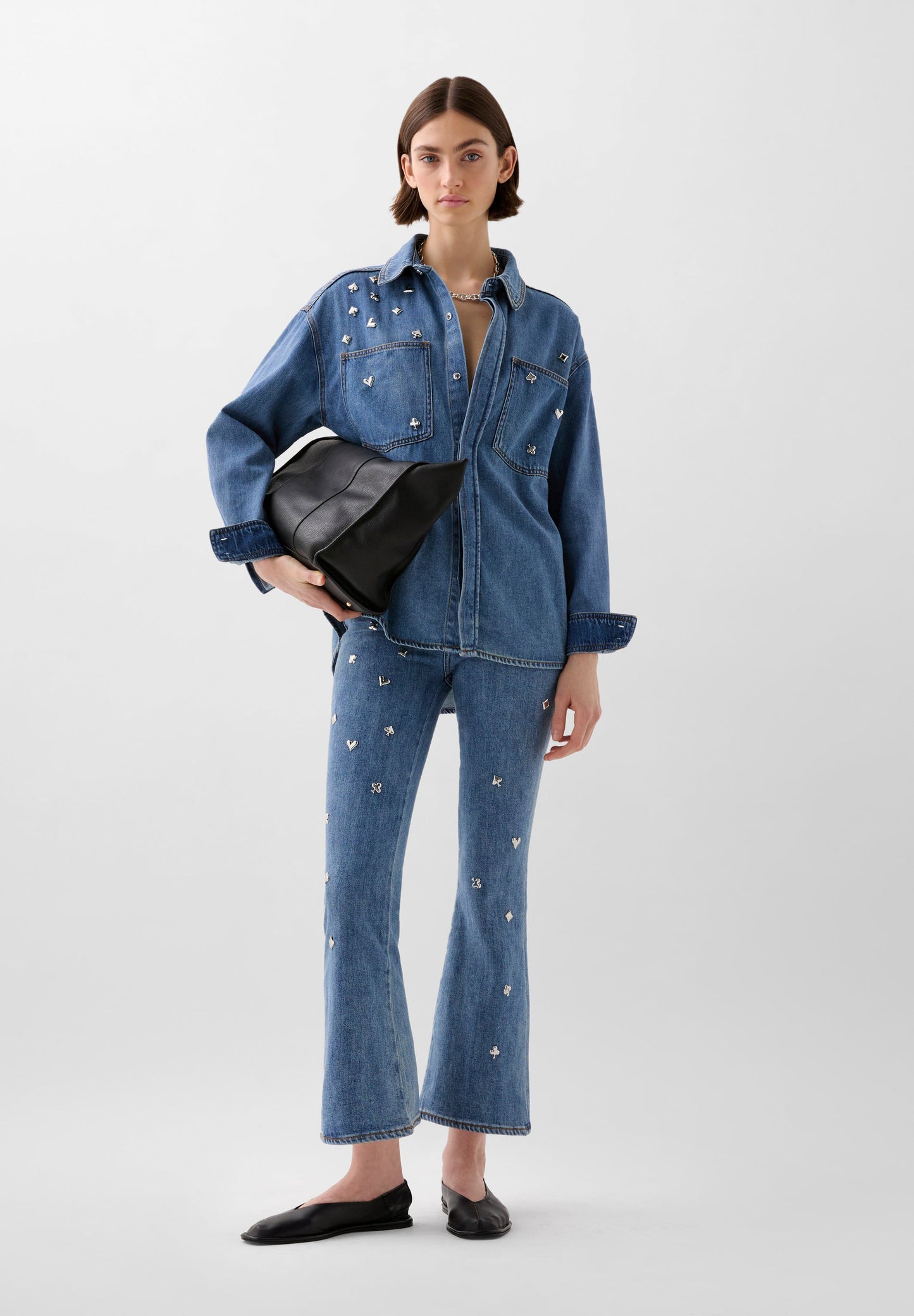 CHEMISE DENIM CLOUS