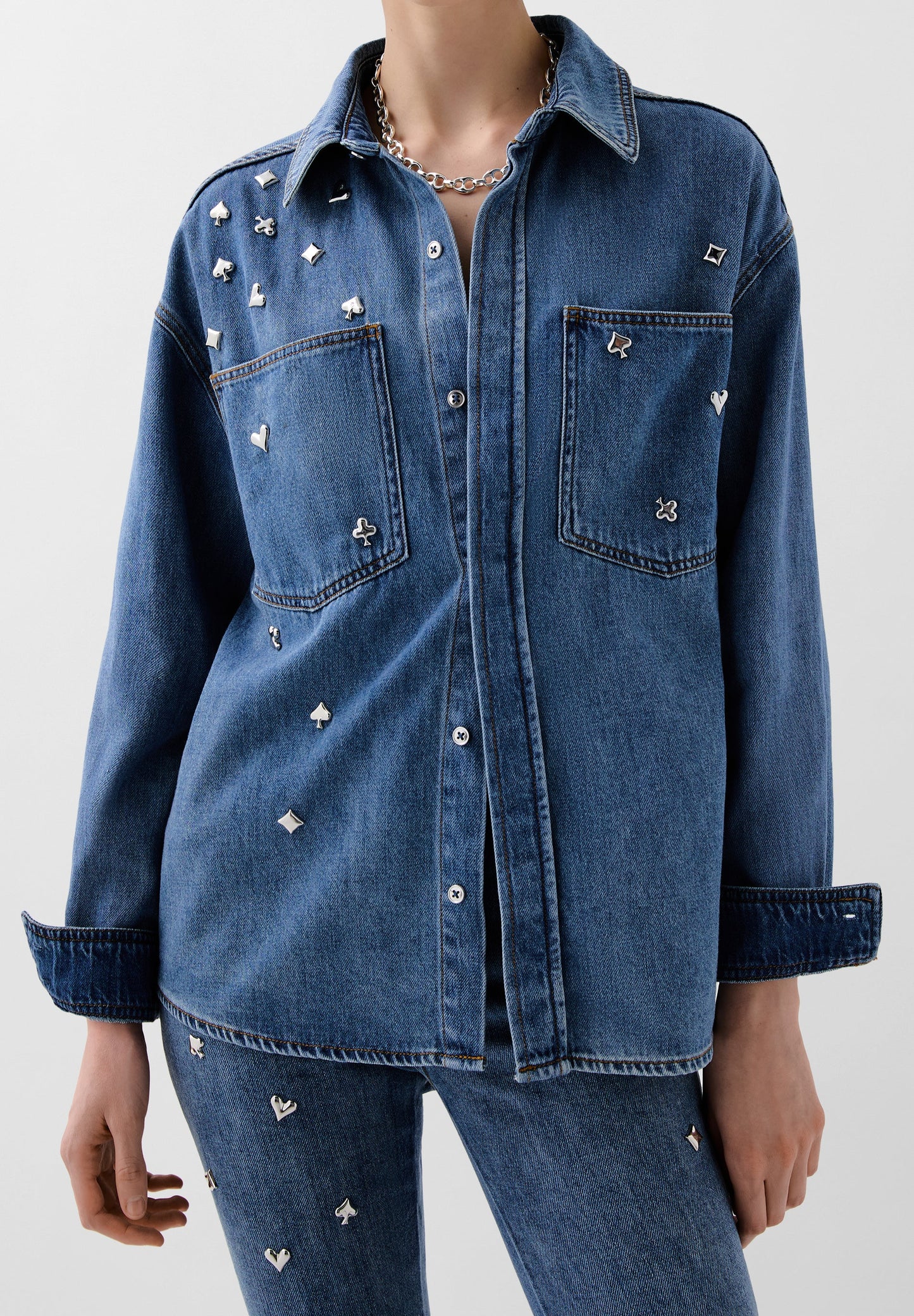 CHEMISE DENIM CLOUS