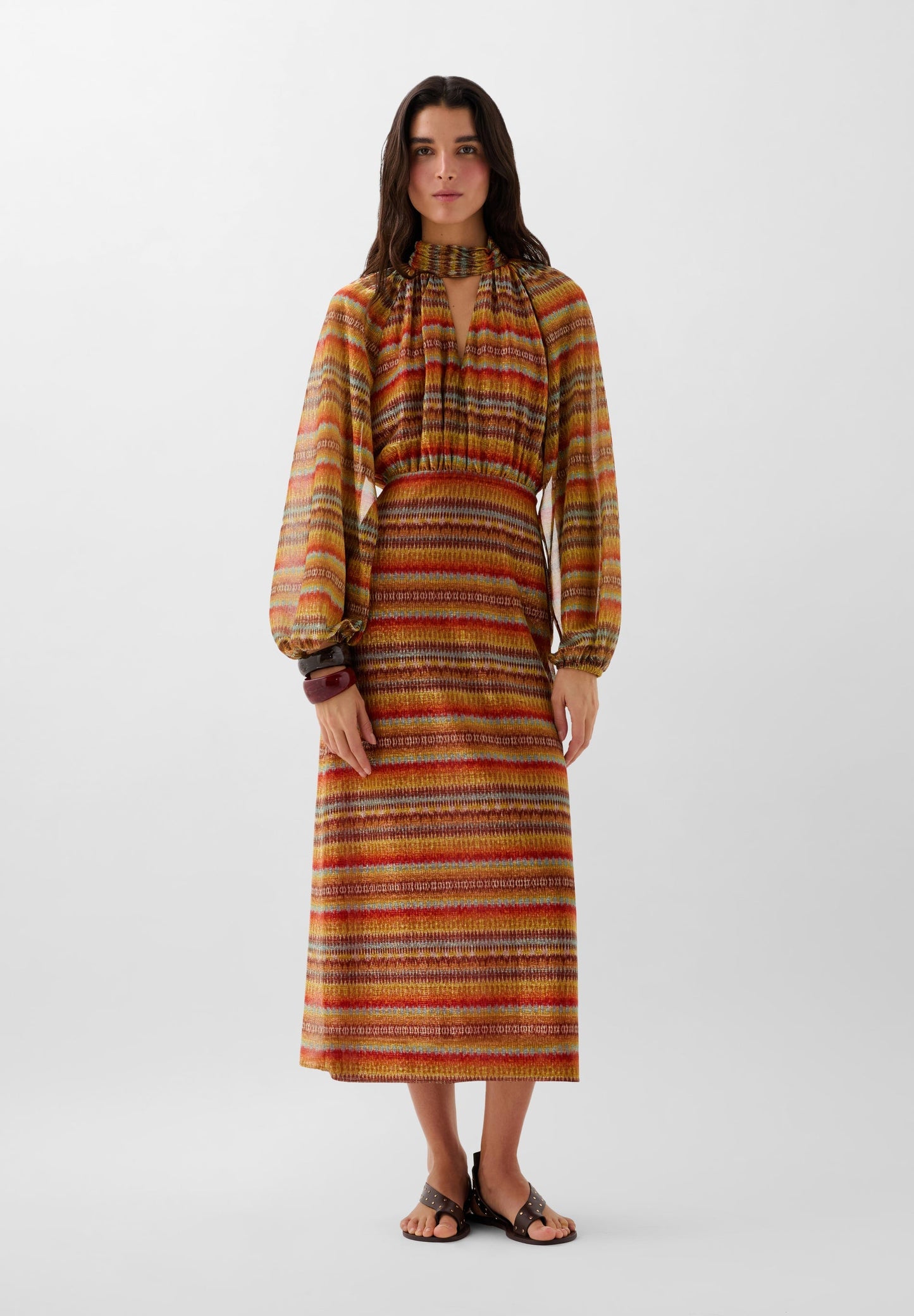 ROBE ETHNIQUE LUREX
