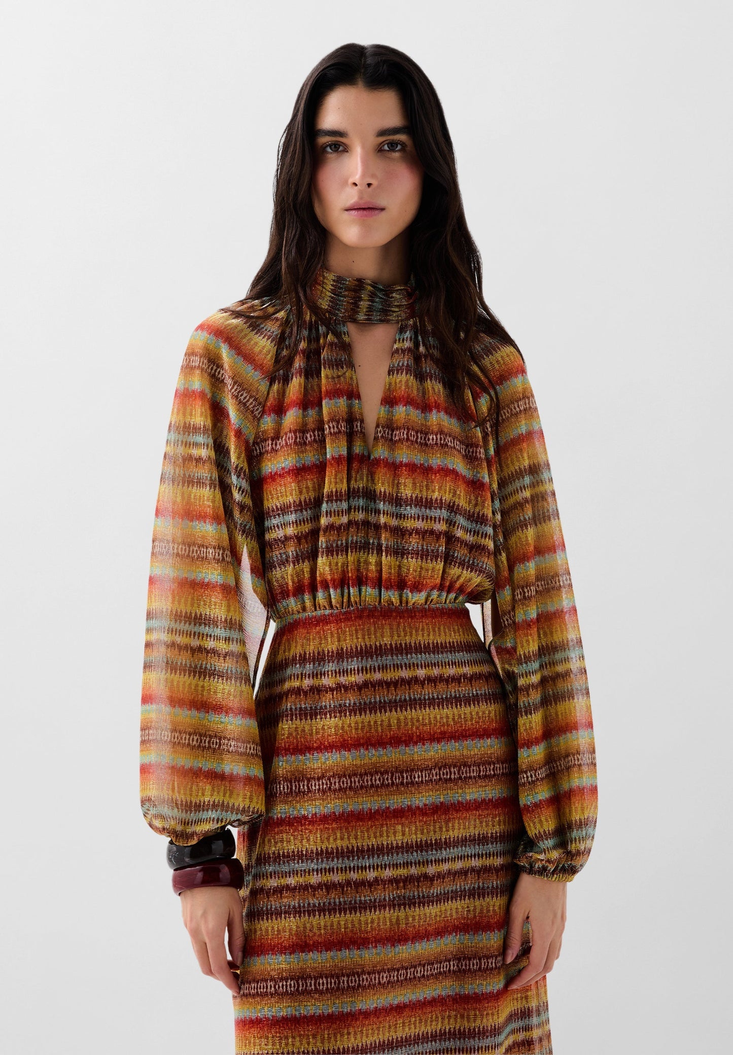 ROBE ETHNIQUE LUREX