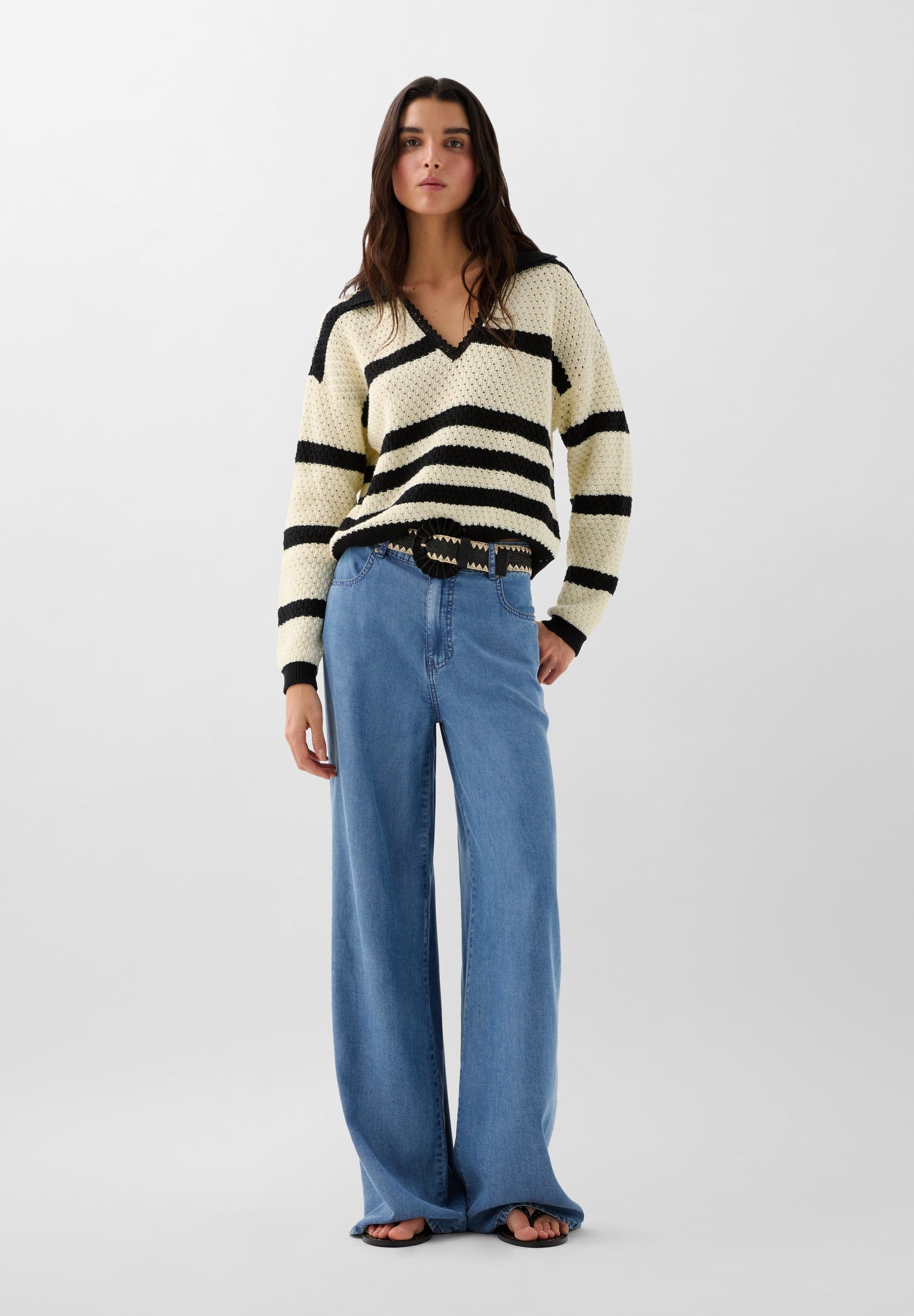 PULL RAYURES CROCHET