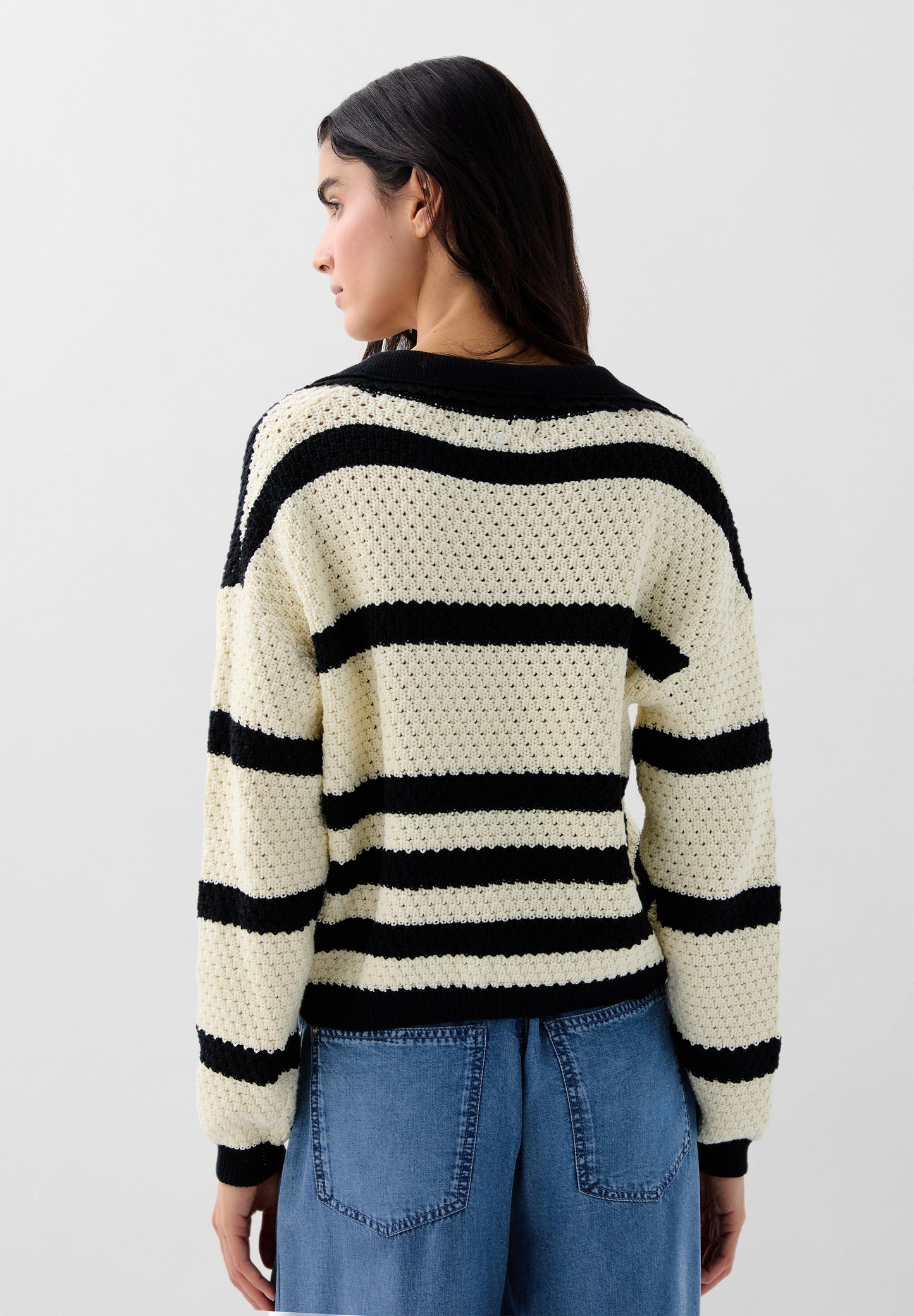 PULL RAYURES CROCHET