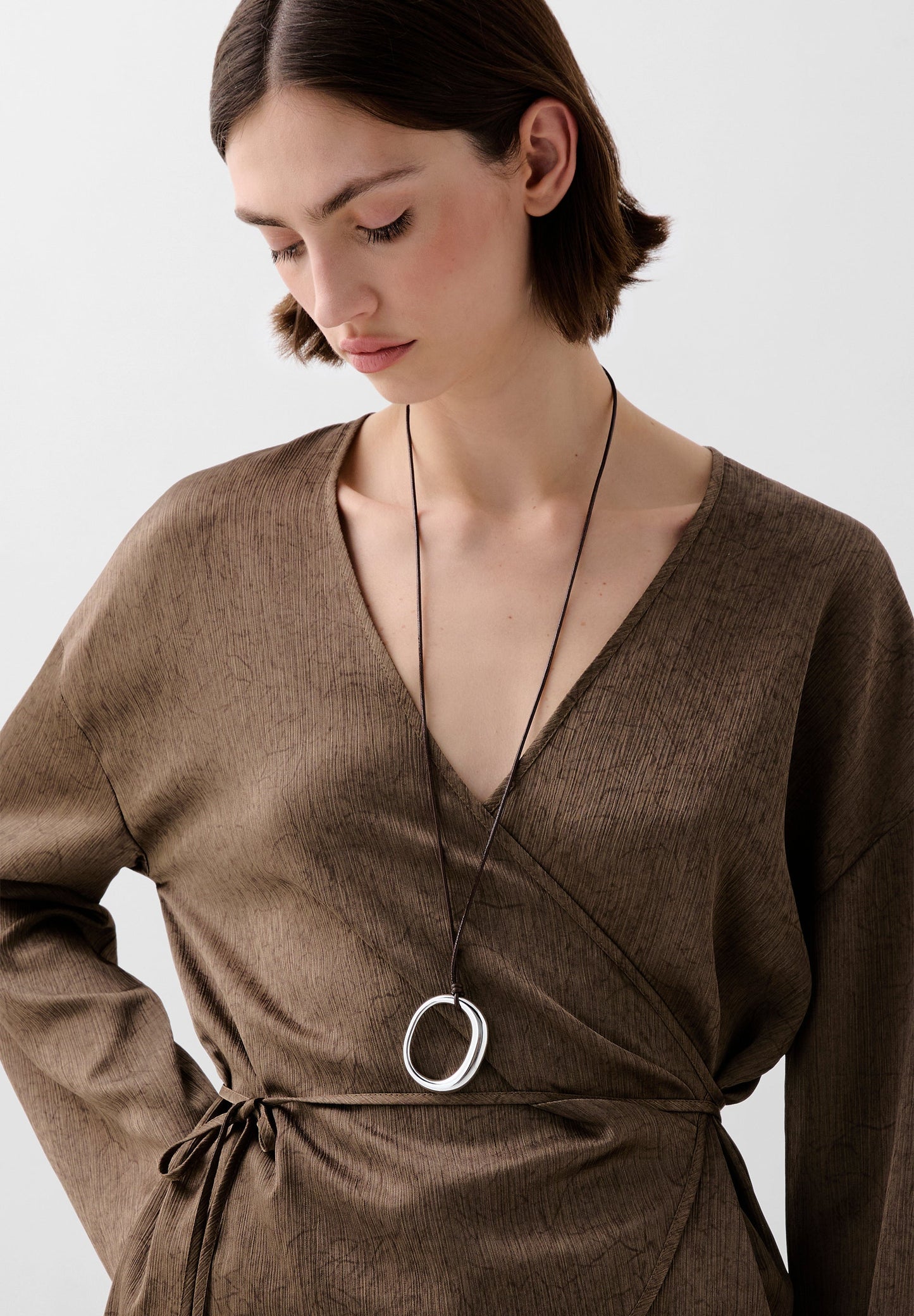 CAFTAN ASYMÉTRIQUE CORDON