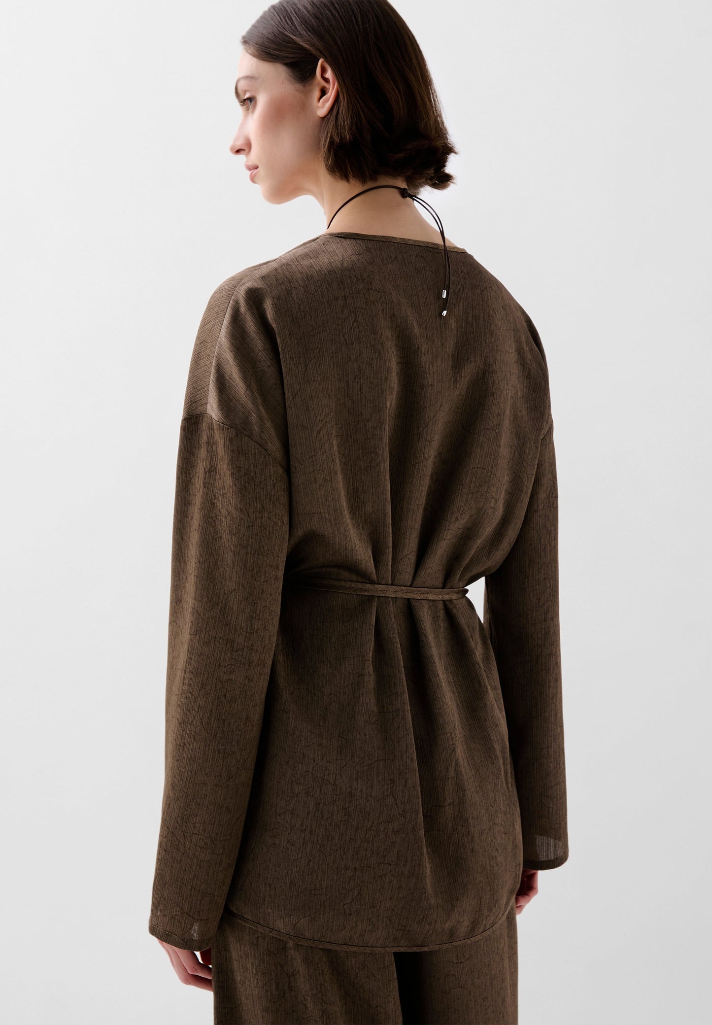 CAFTAN ASYMÉTRIQUE CORDON