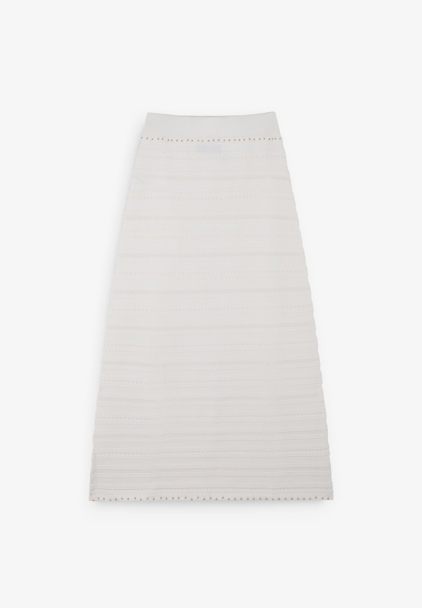 SCWHITE KNIT STUDS SKIRT