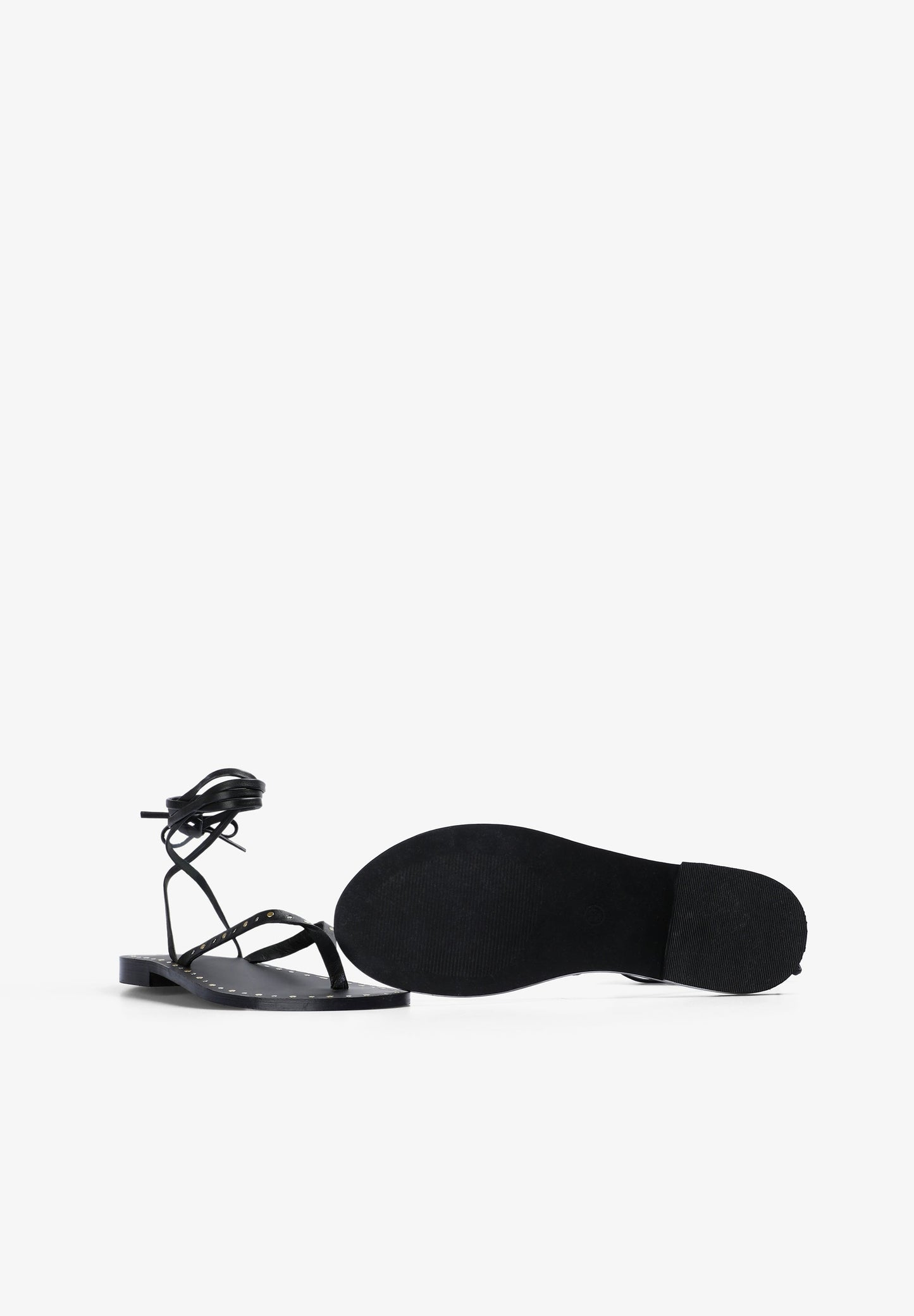 SANDALES 100 % CUIR LACÉES