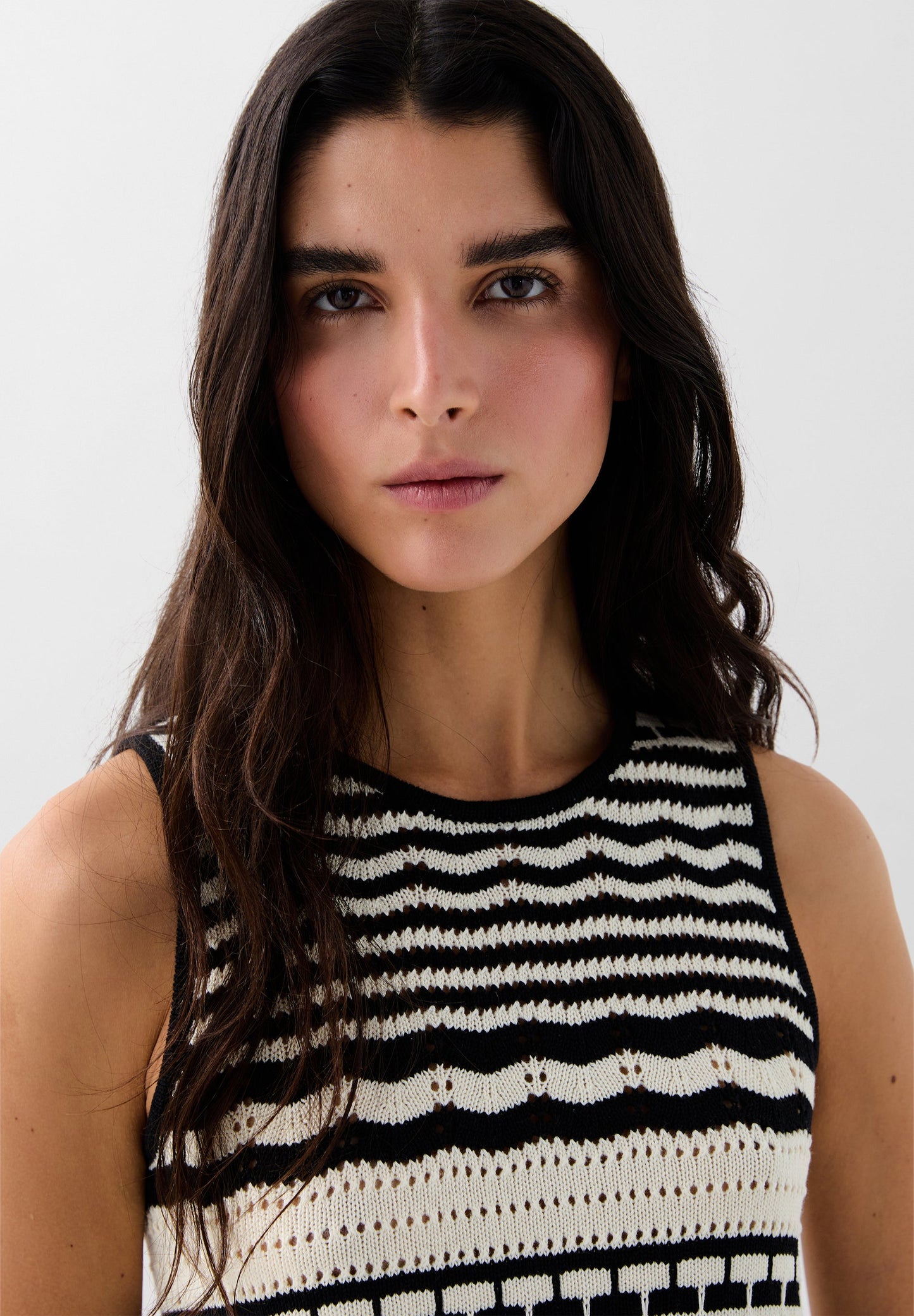 TOP MAILLE RAYURES