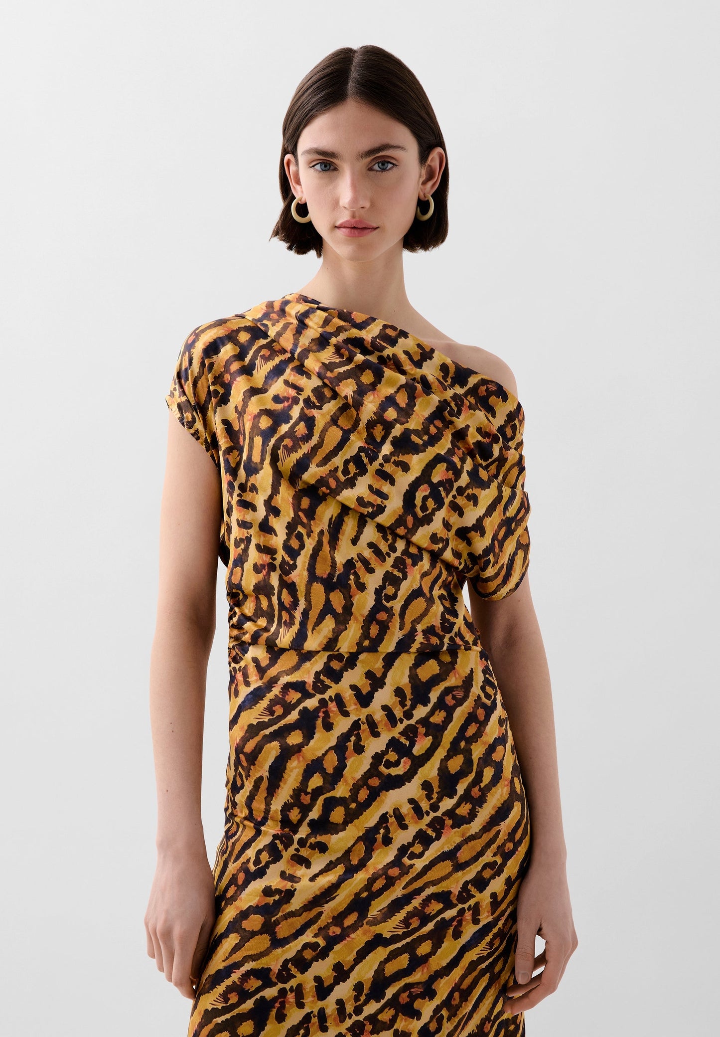 ROBE SATINÉE ANIMAL PRINT