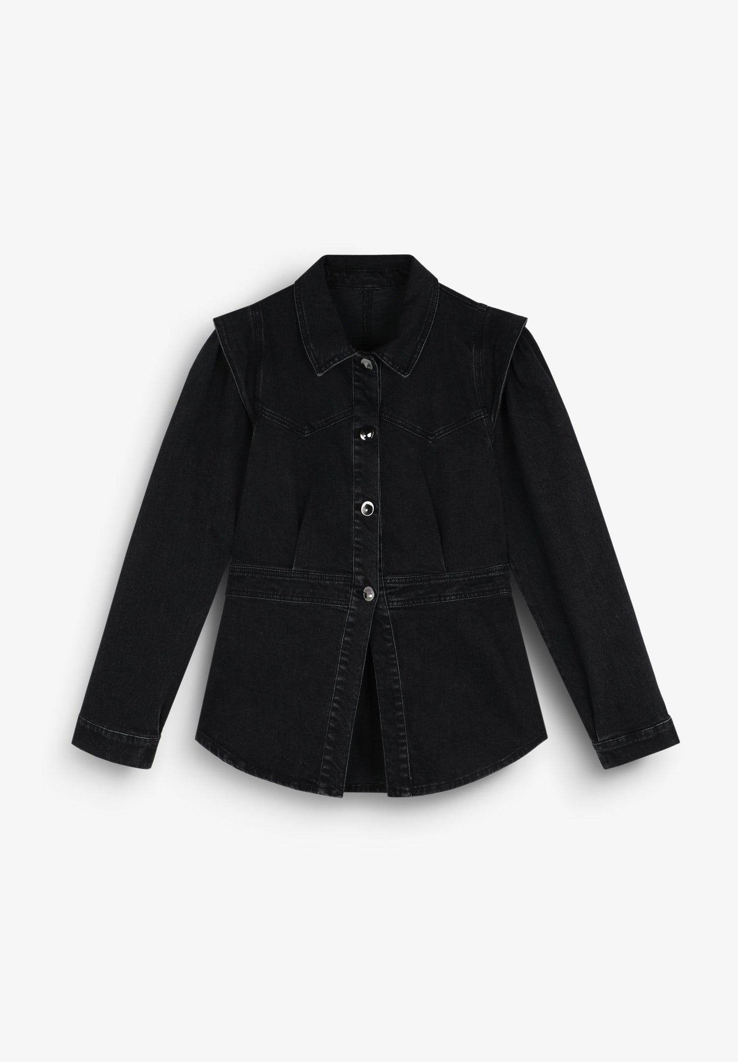 CHEMISE JEAN MANCHES BOUFFANTES