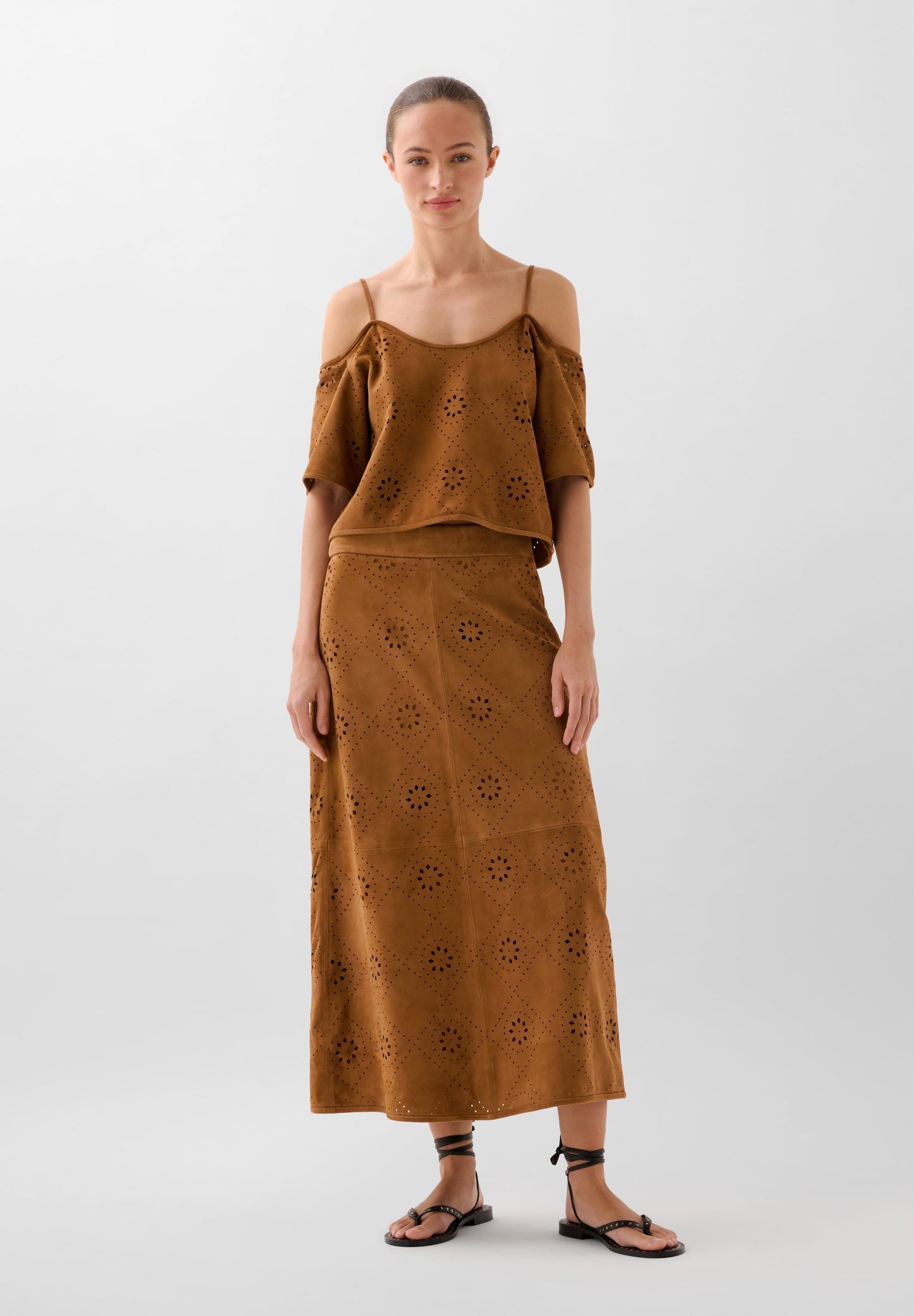 SCSUEDE MIDI SKIRT