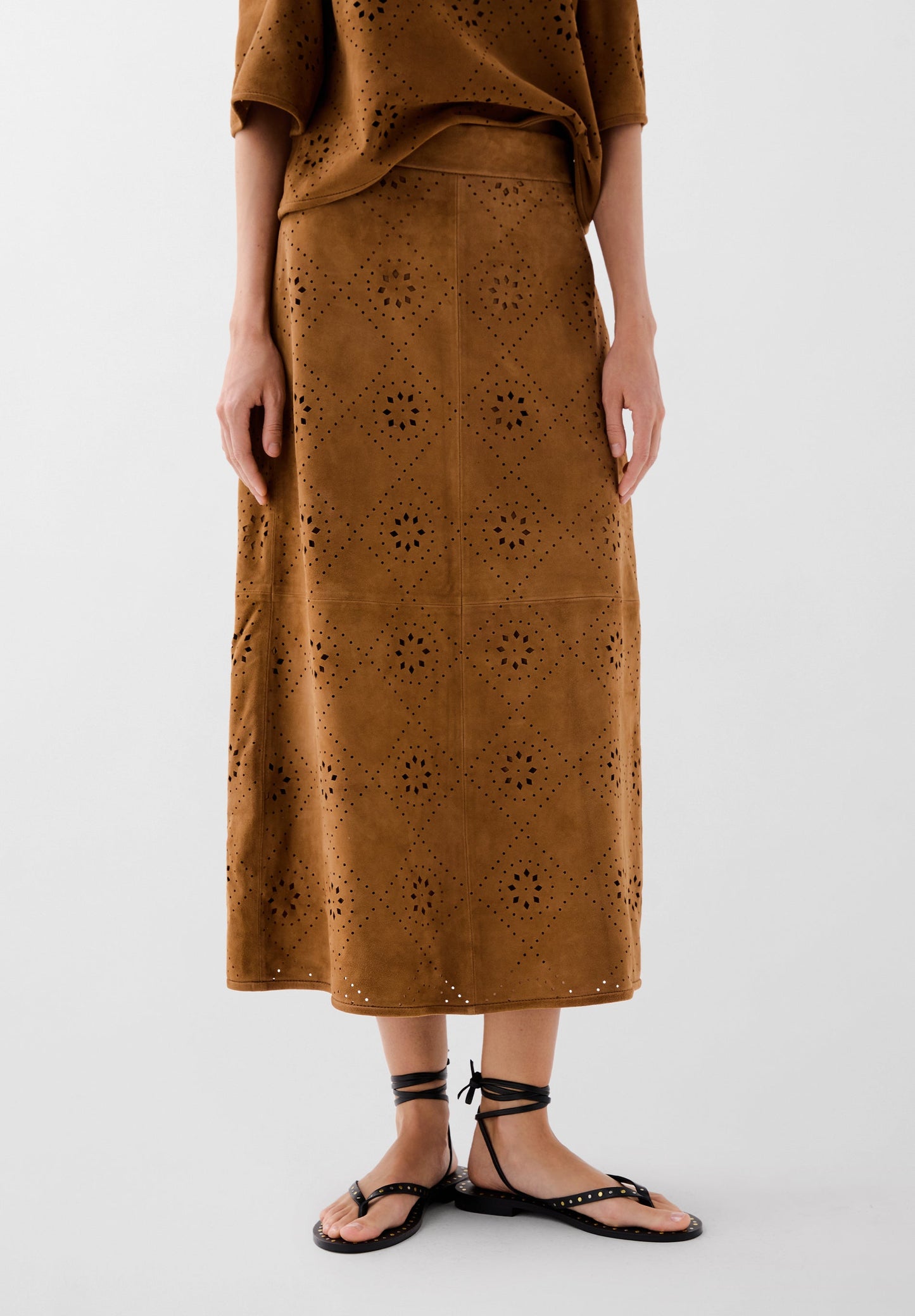 SCSUEDE MIDI SKIRT