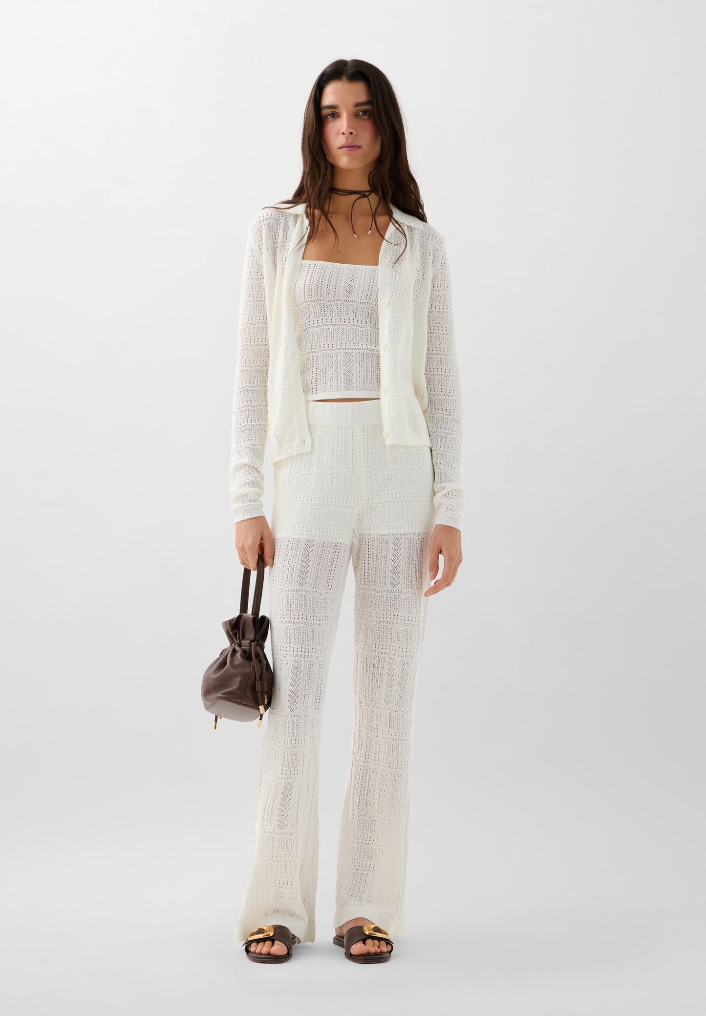 SCPOINTELLE WHITE CARDIGAN