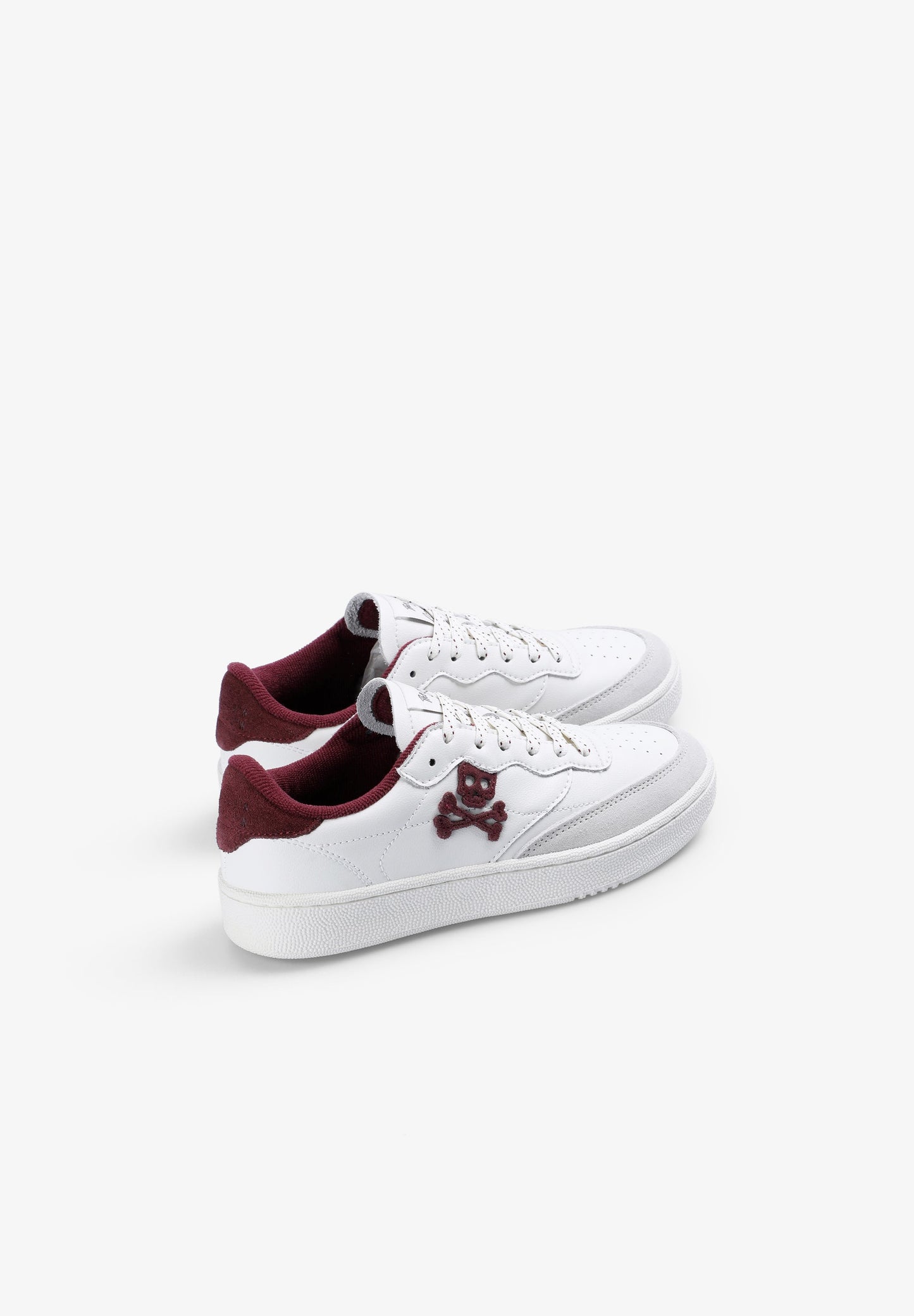 BASKETS CUIR CONTRASTANT