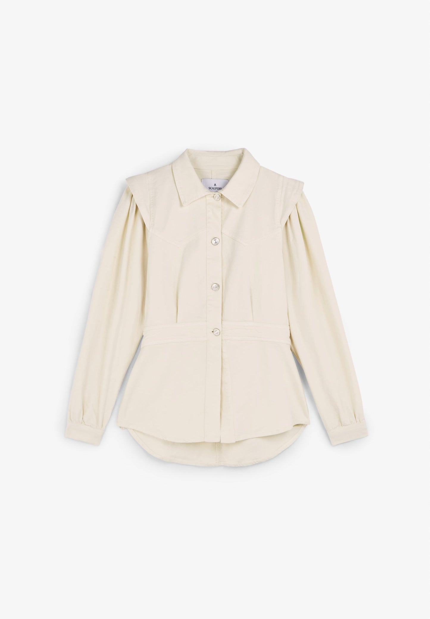 CHEMISE JEAN MANCHES BOUFFANTES