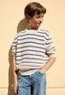 PULL RAYURES COL ROND