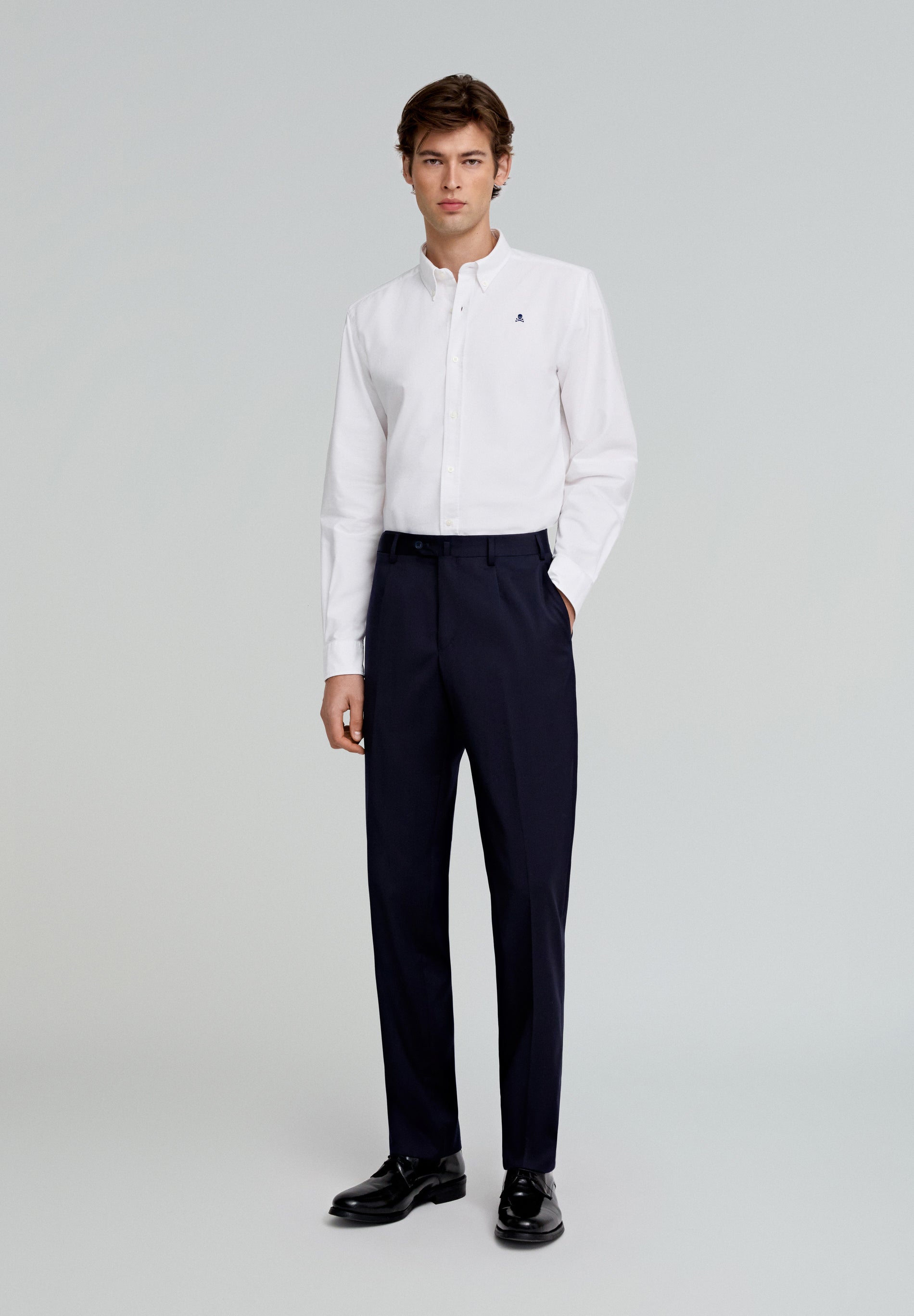 CHEMISE OXFORD SKULL CONTRASTANT