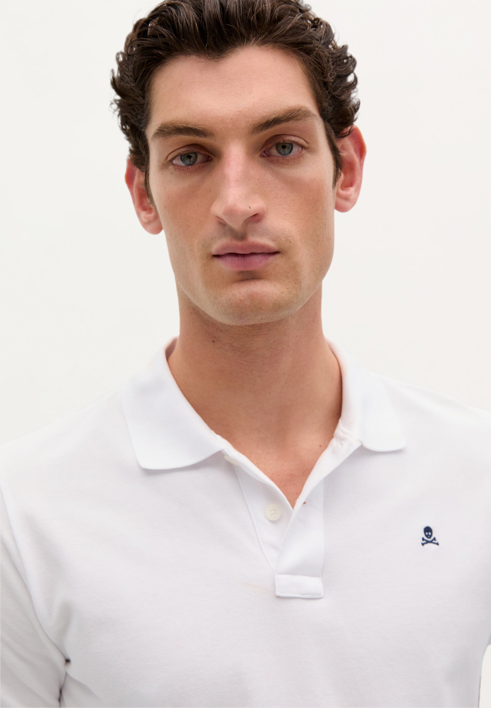 POLO BASIQUE SKULL EFFET CONTRASTANT