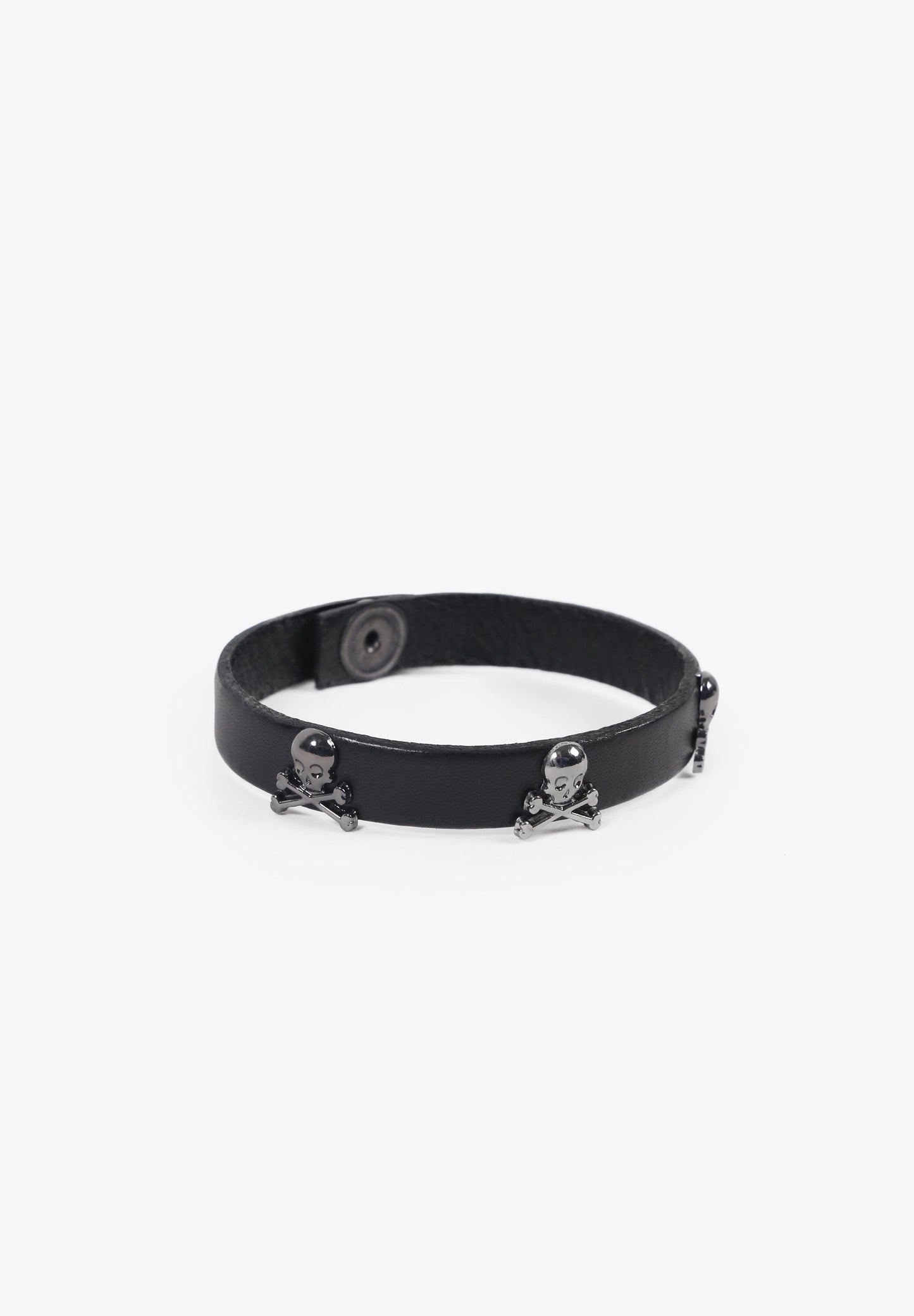 BRACELET CUIR SKULLS