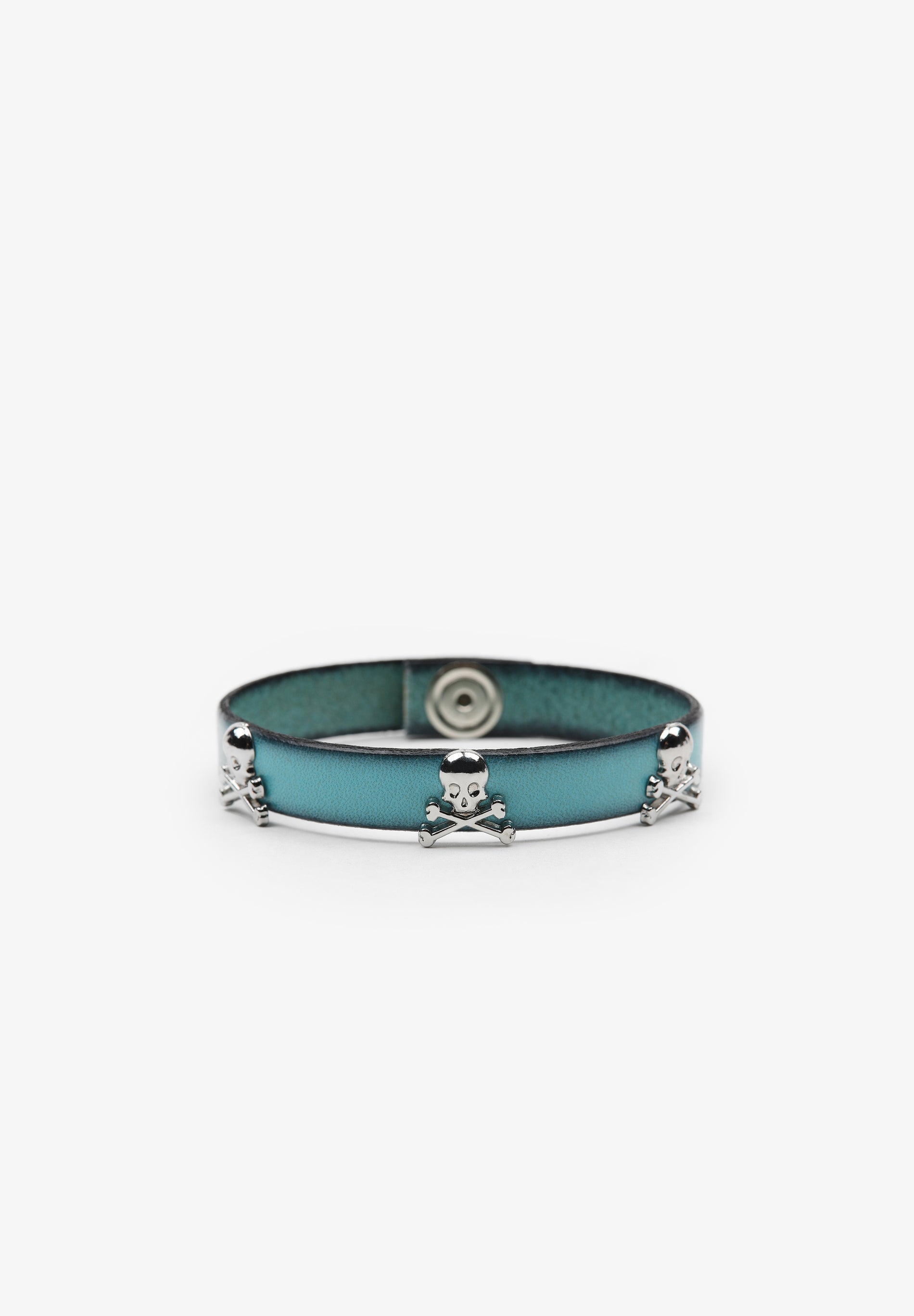 BRACELET CUIR SKULLS
