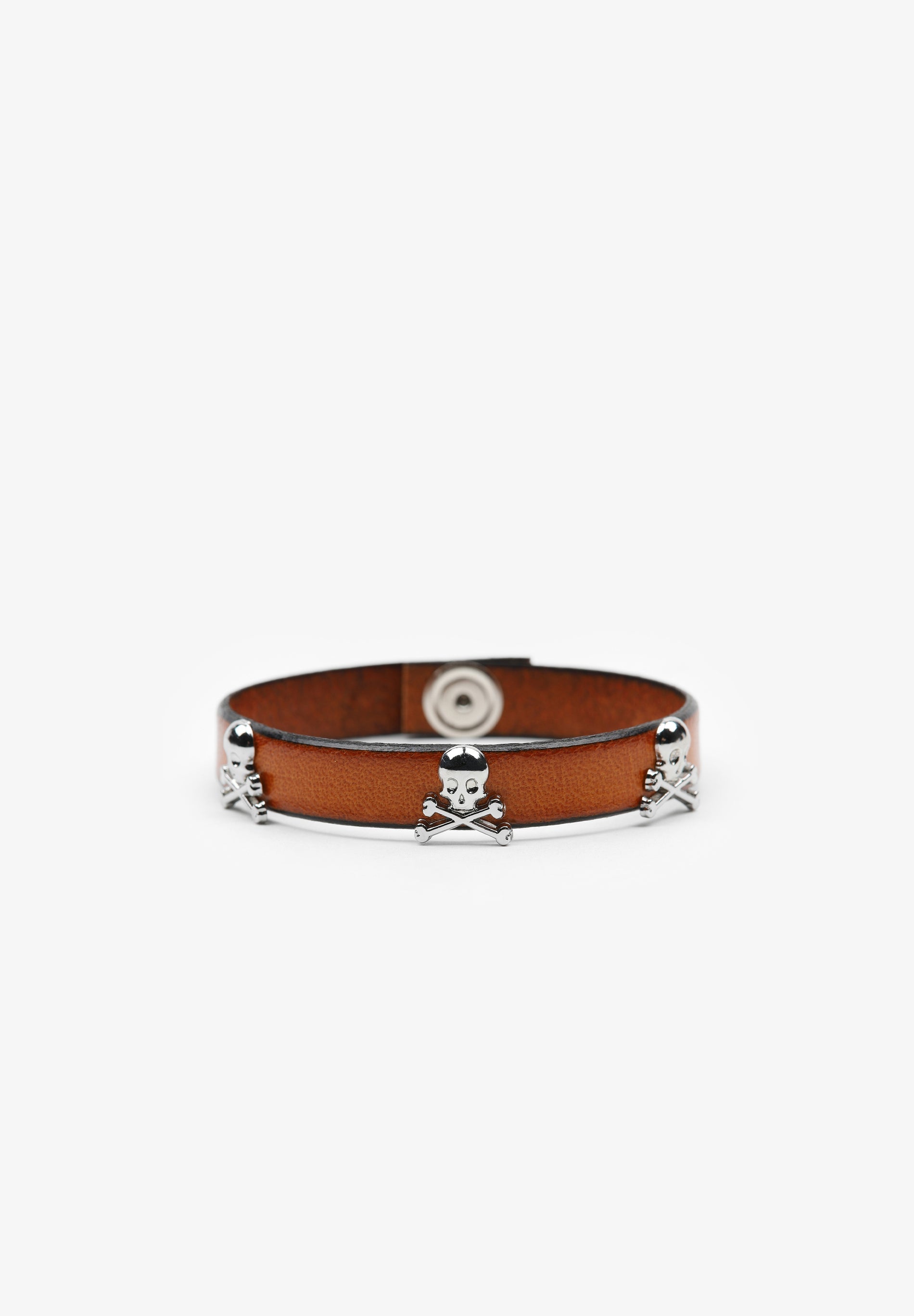 BRACELET CUIR SKULLS