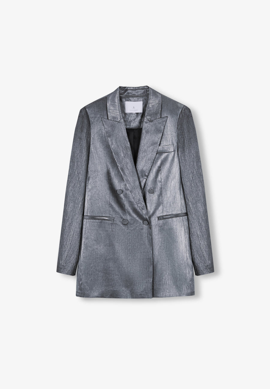 VESTE CROISÉE SATINÉE