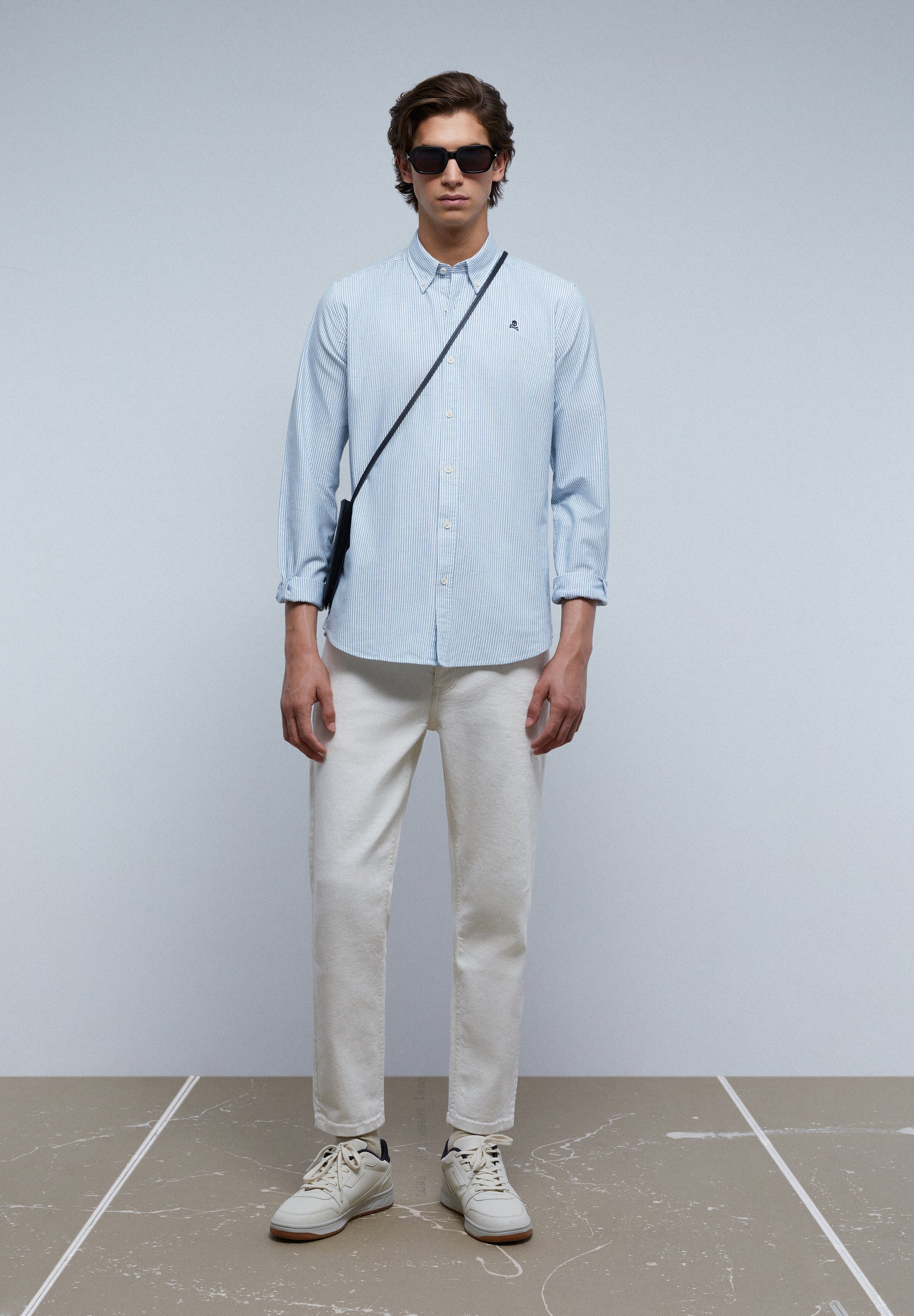 CHEMISE OXFORD SKULL CONTRASTANT