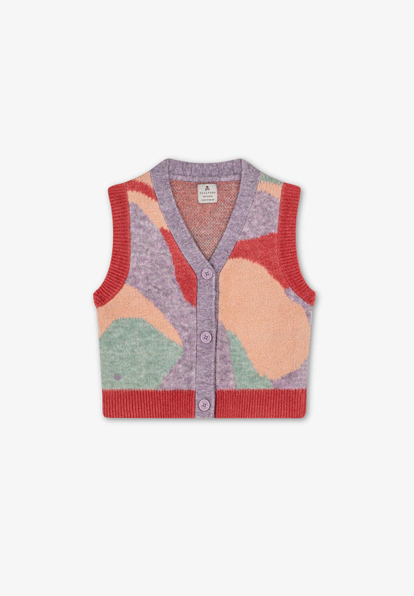 VESTE SANS MANCHES JACQUARD