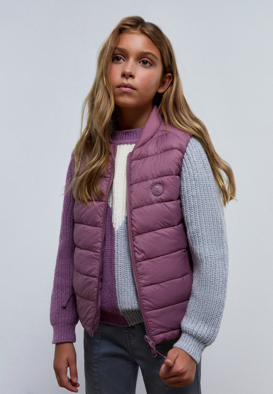VESTE SANS MANCHES MATELASSÉE SKULL