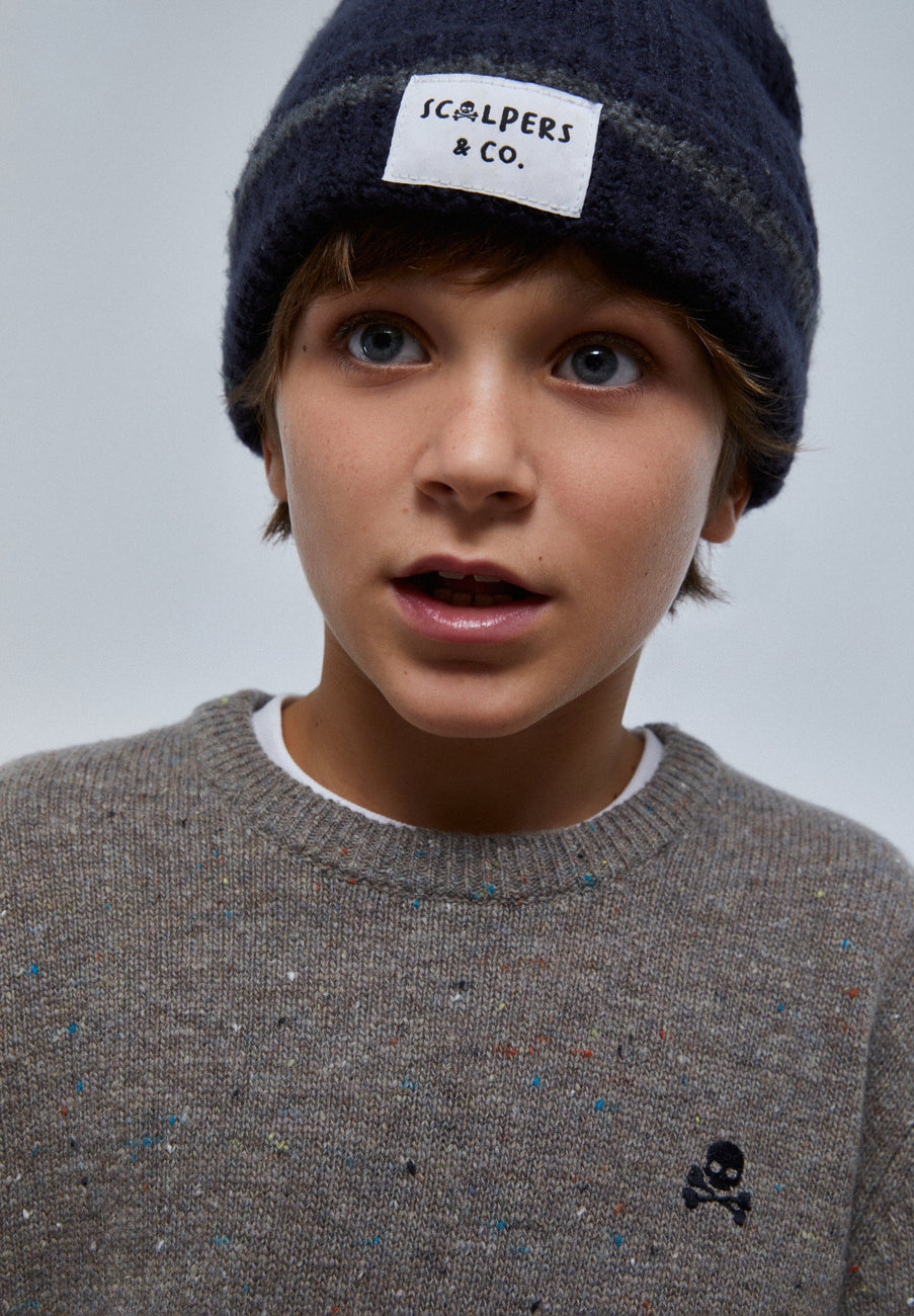 BONNET MAILLE RAYURE