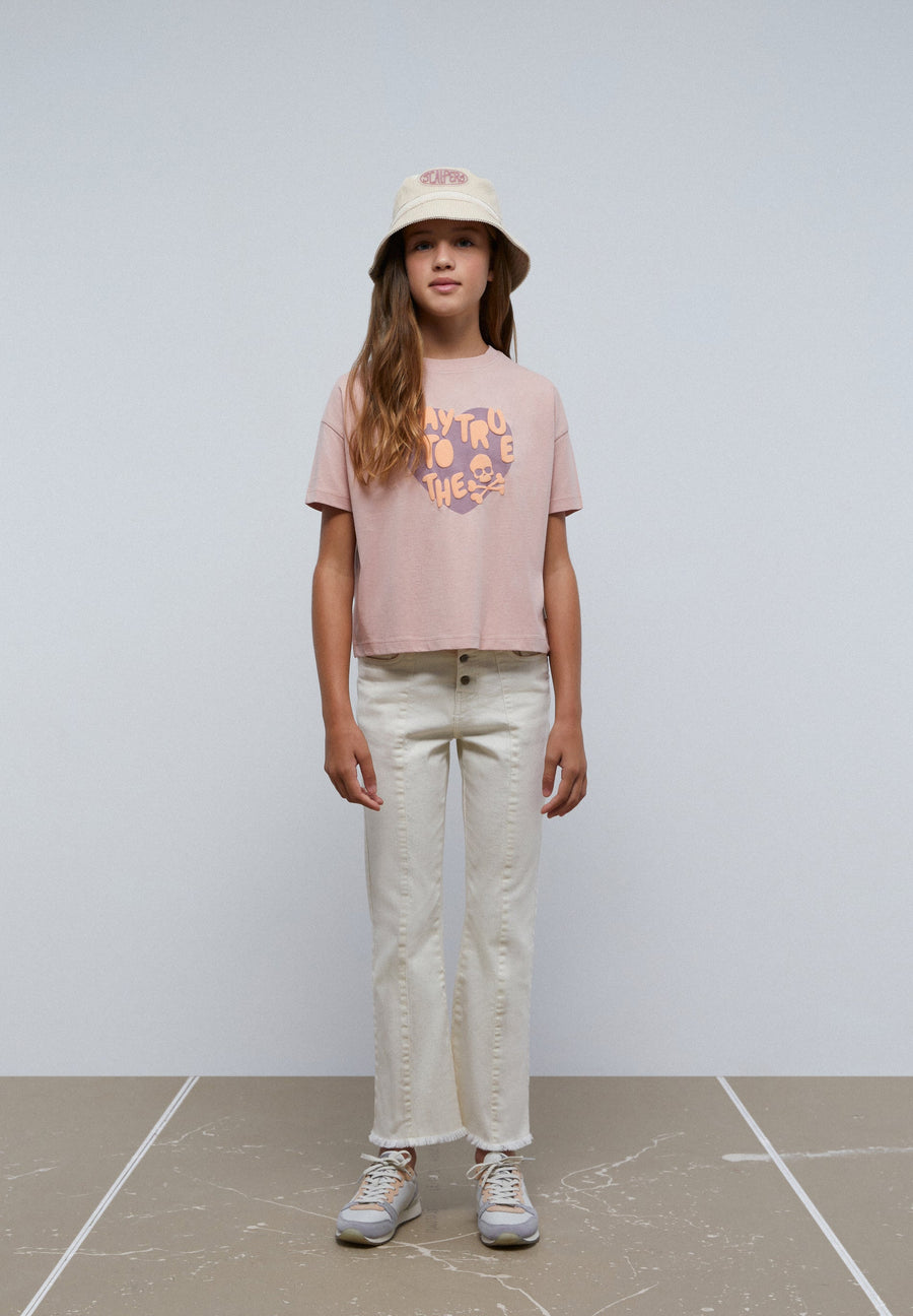 T-SHIRT AVEC IMPRIMÉ RELIEF DEVANT